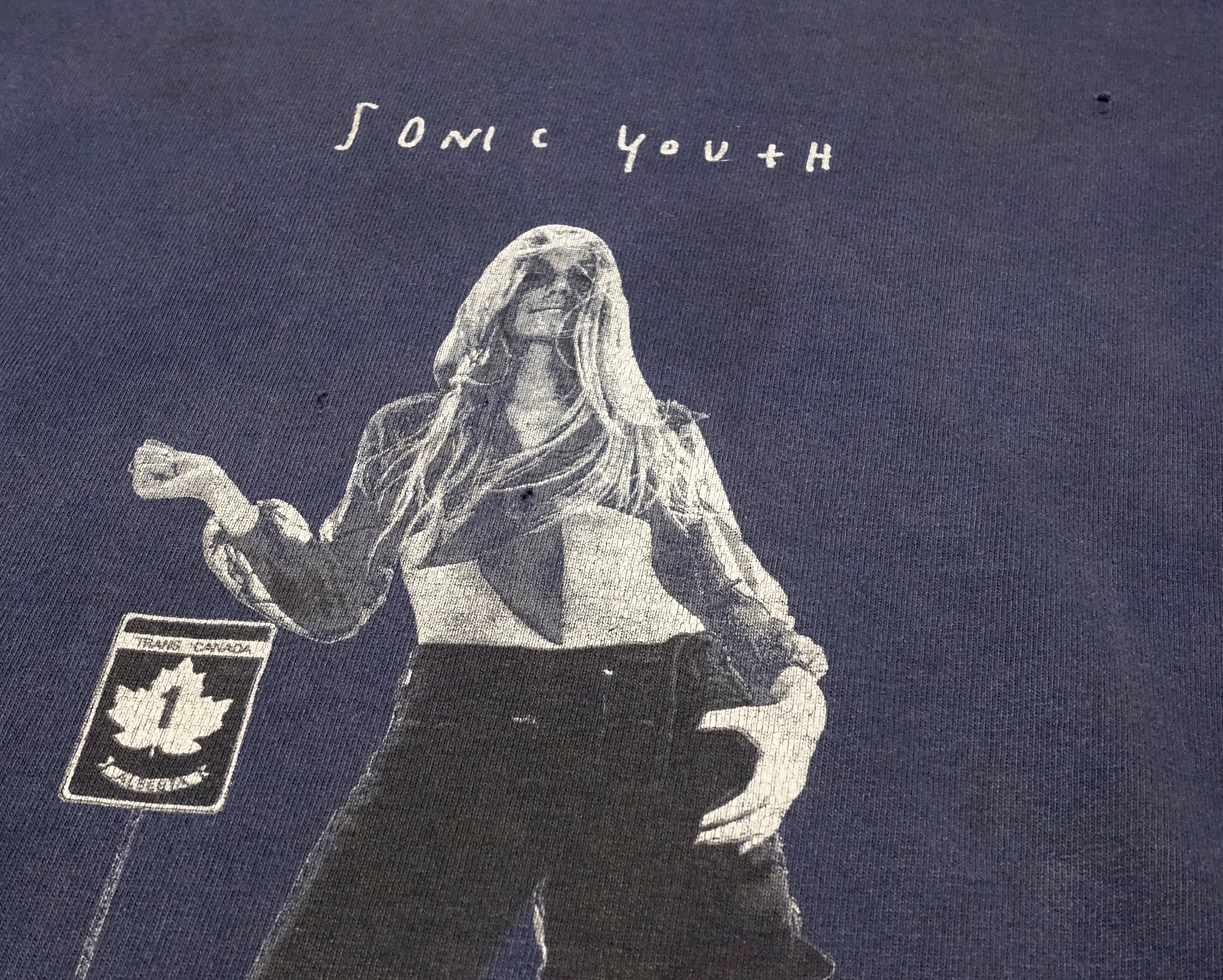 Sonic Youth - Hitchhiker Girl Tour Shirt Size Large
