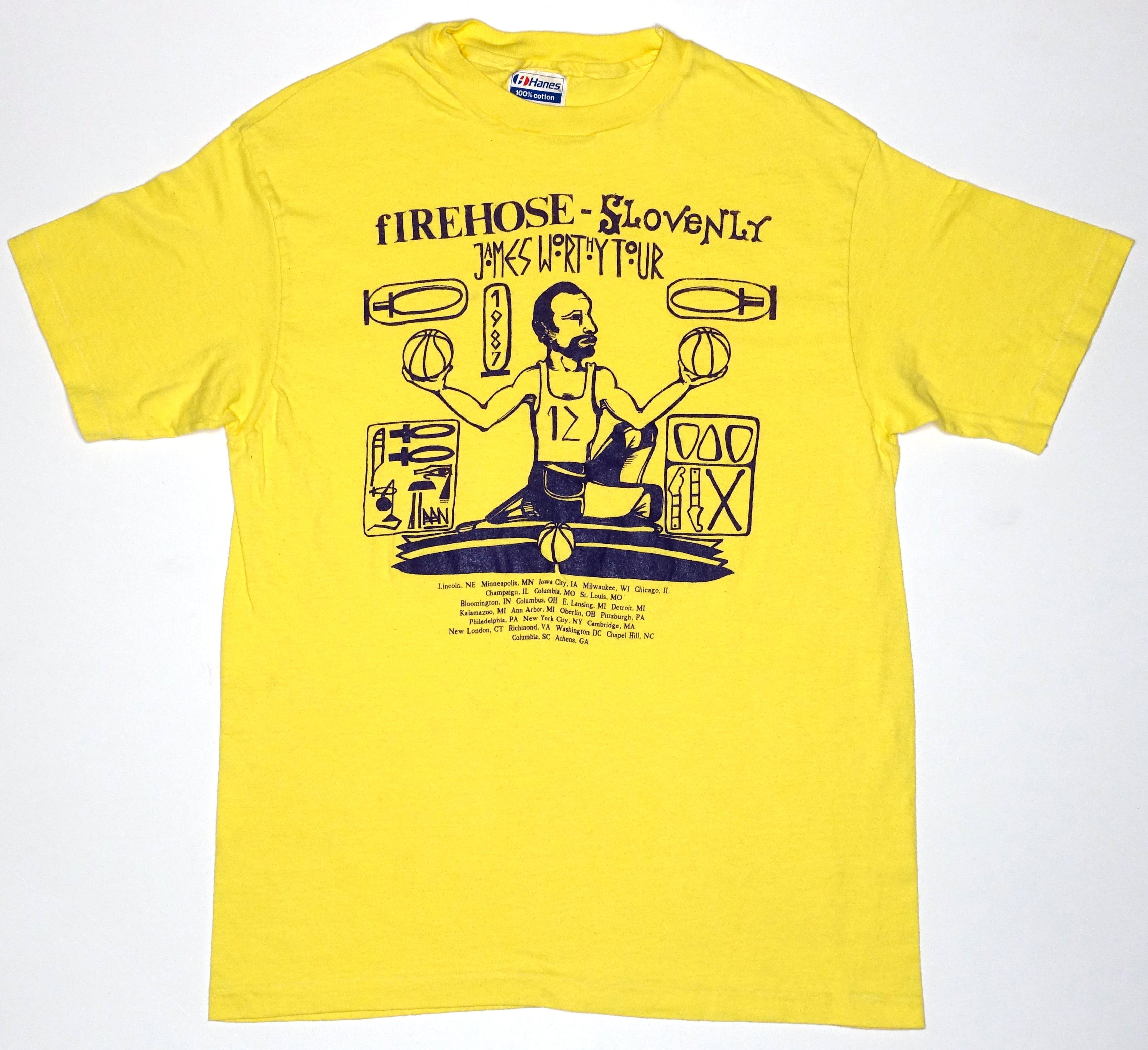 fIREHOSE / Slovenley - James Worthy 1987 Tour Shirt Size Medium