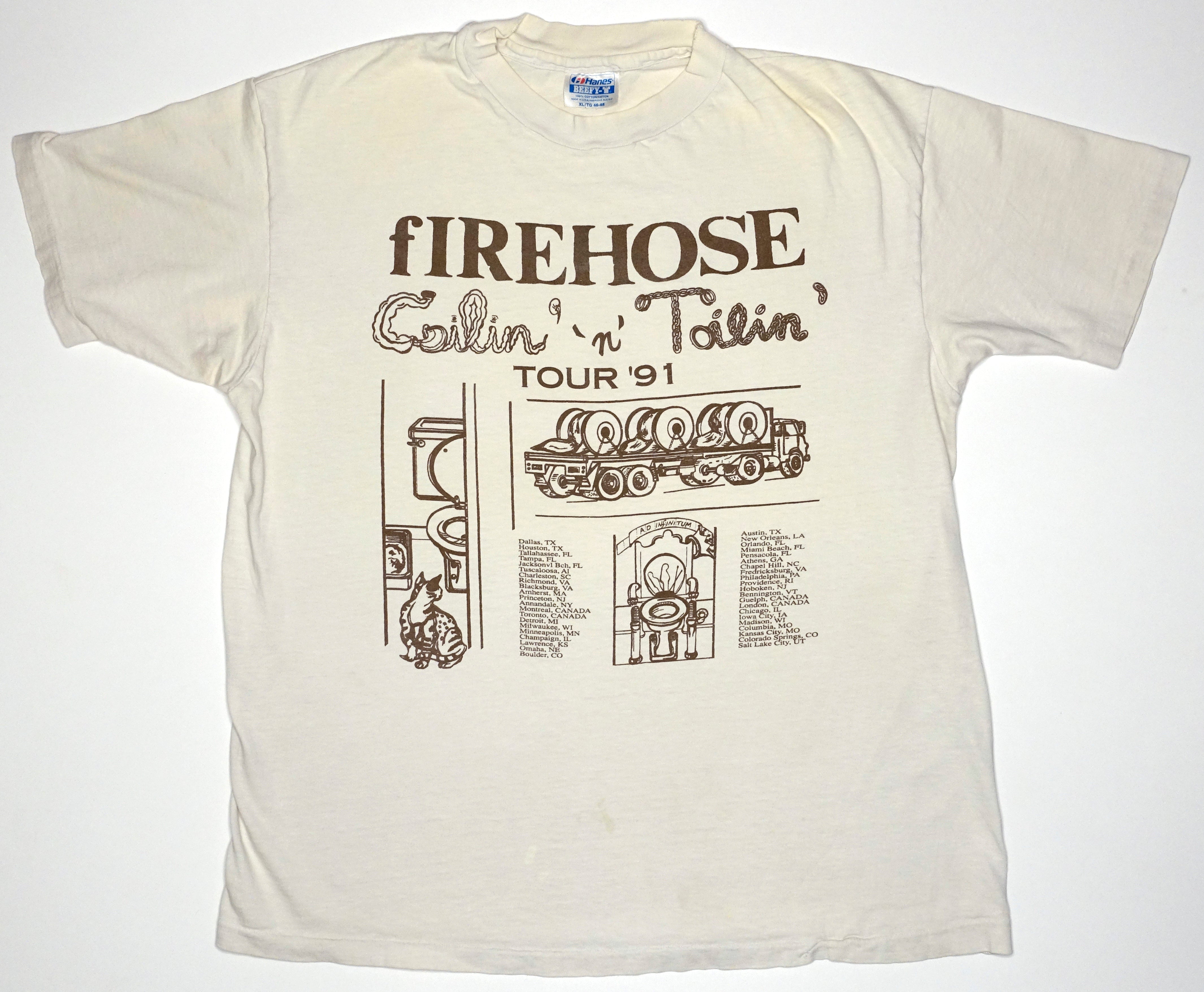 fIREHOSE - Coilin' N Toilin' 1991 Tour Shirt Size XL