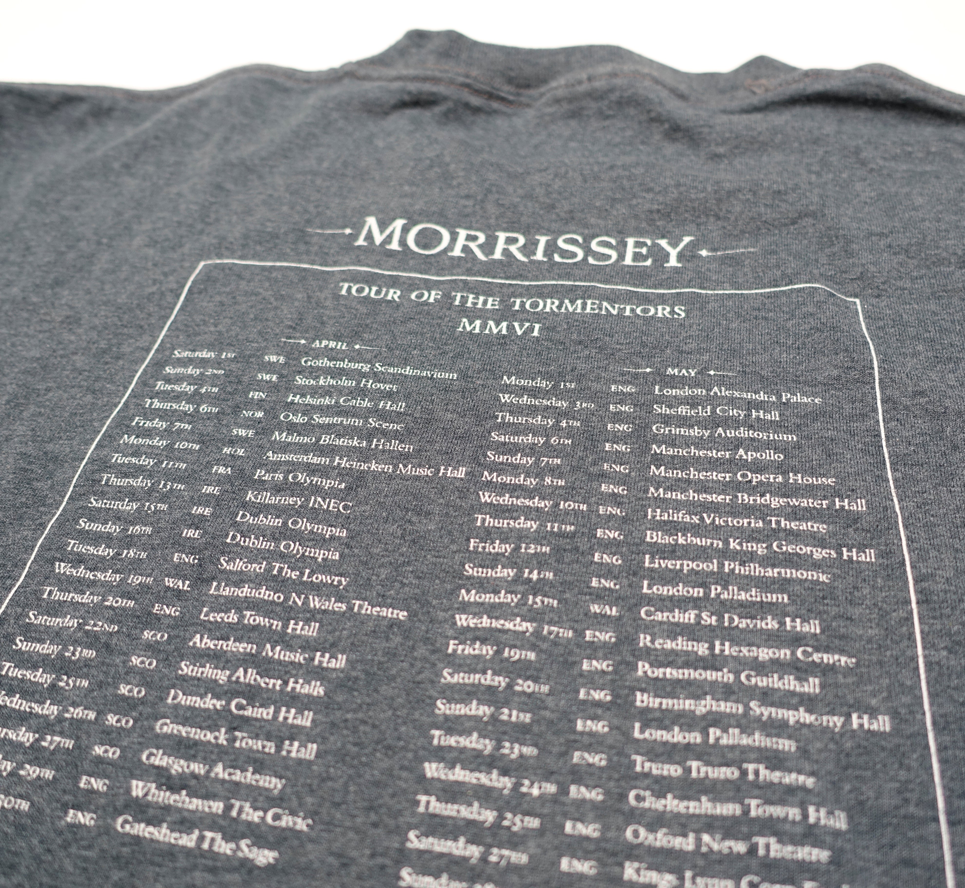 Morrissey - Ringleader Of The Tormentors EU Tour Shirt Size Large