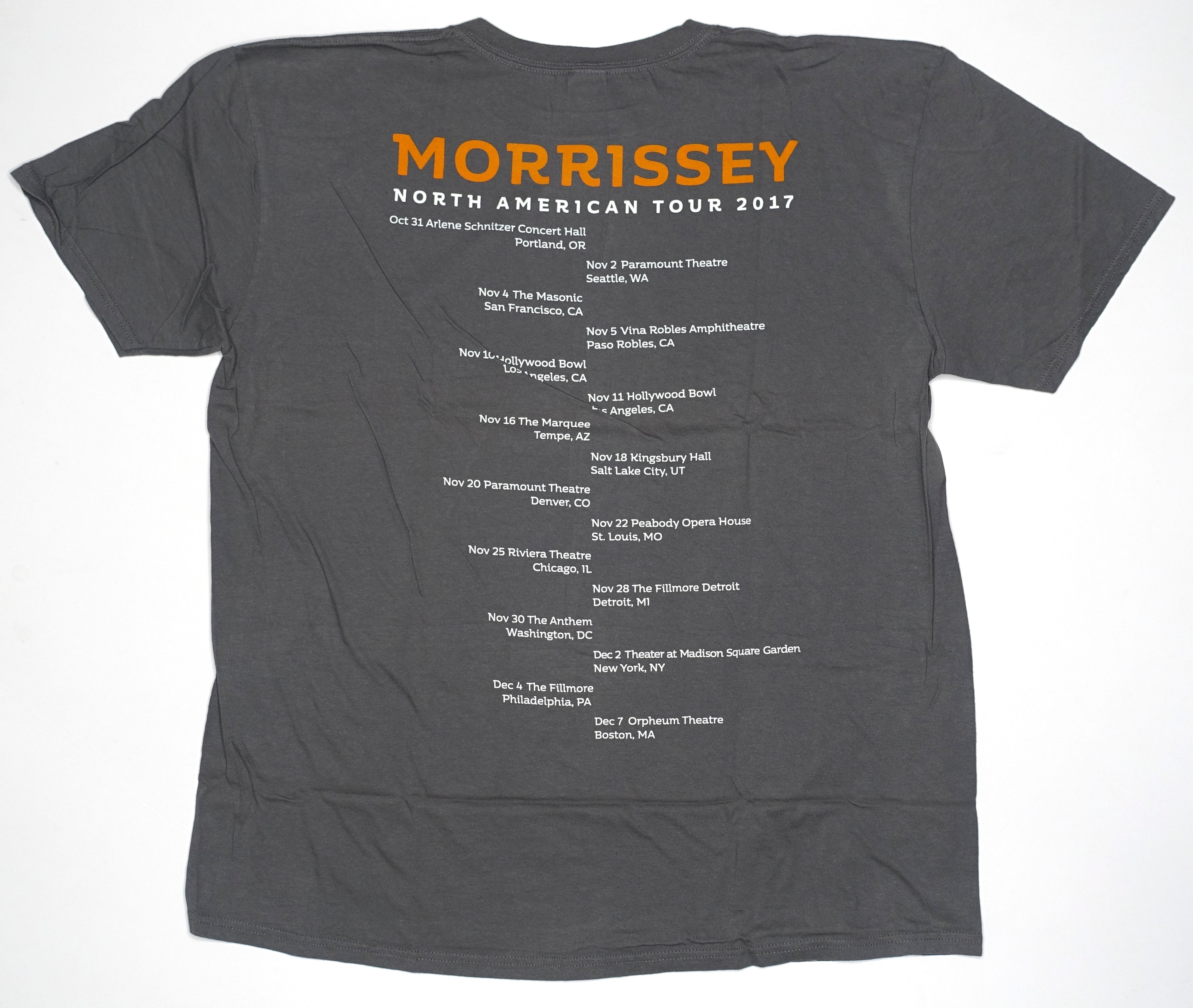 Morrissey - Low In High School North American 2017 Tour Shirt Size XL