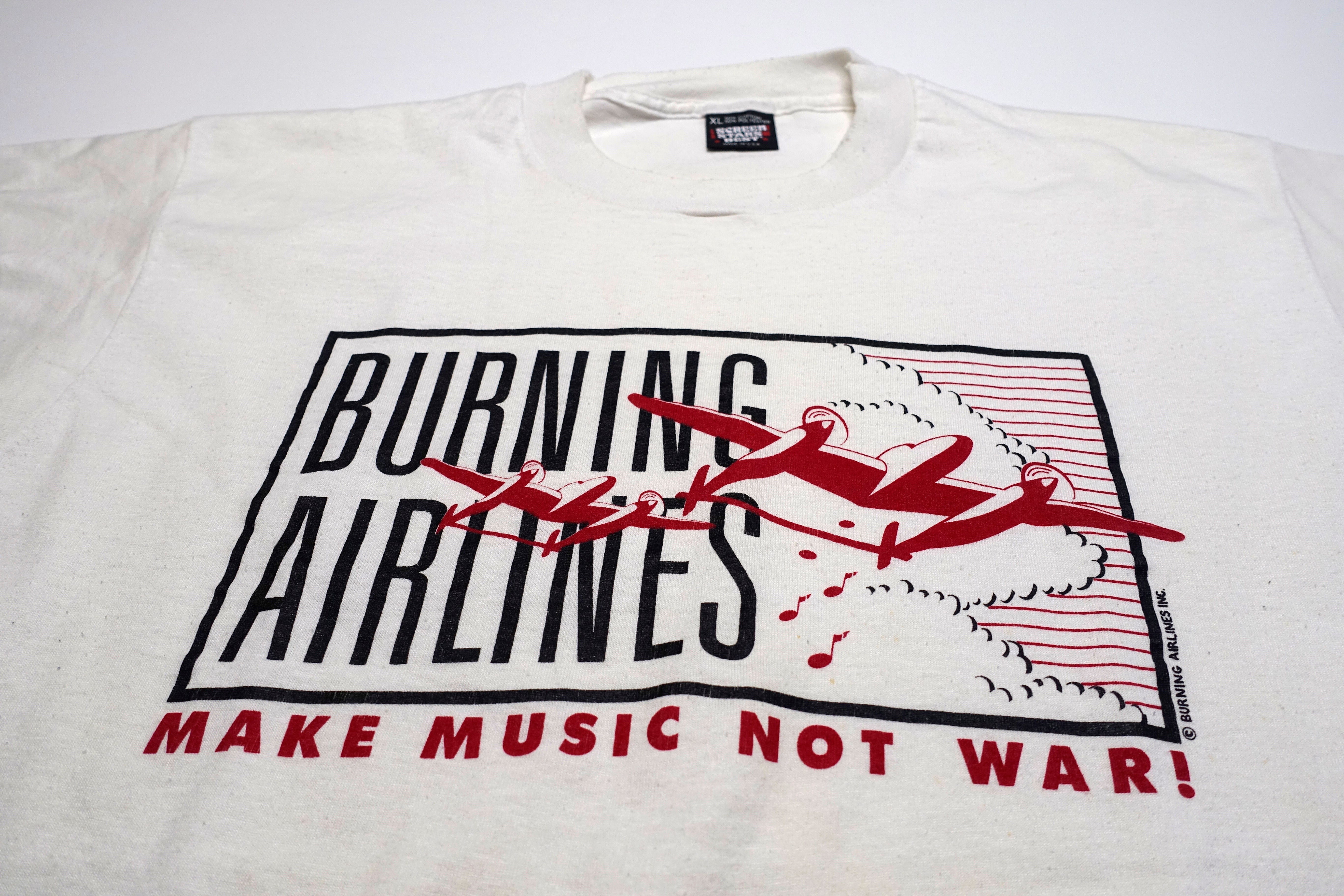 Burning Airlines - Make Music Not War! Shirt Size XL
