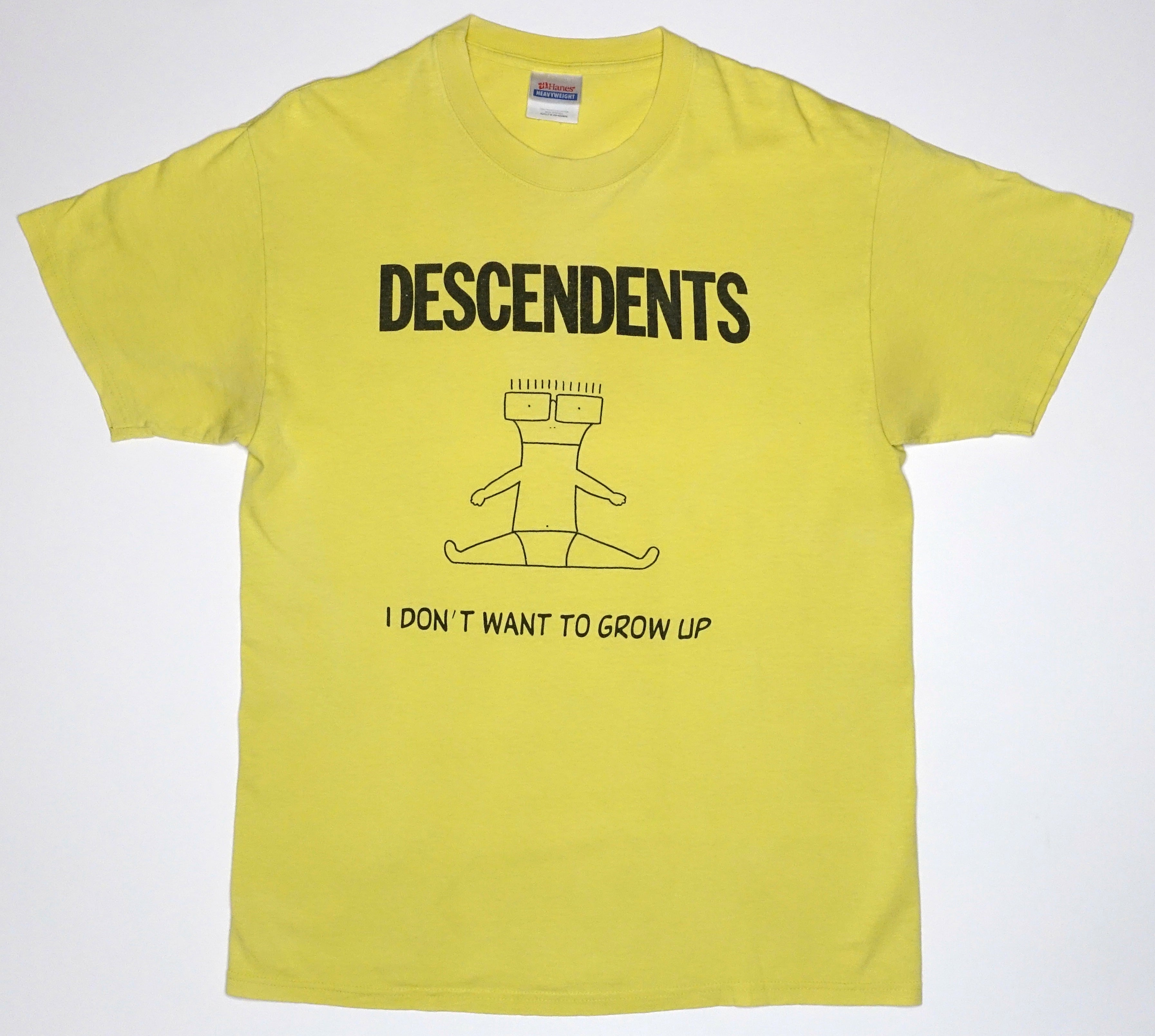 Descendents - I Don't Want To Grow Up Yellow Tour Shirt Size Medium