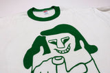Stereolab – Cliff 90's Tour Shirt Size Large (White/Green Ringer)