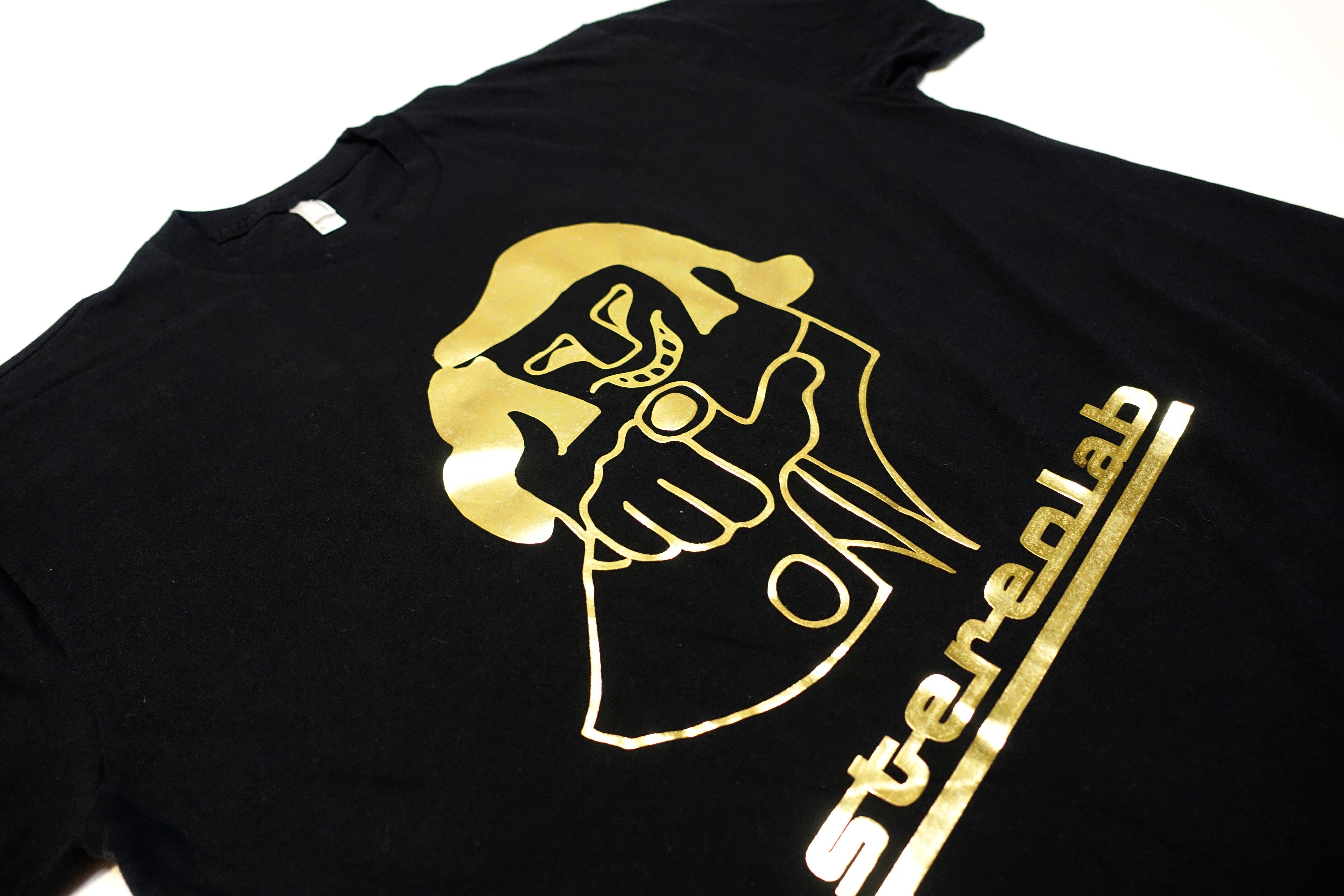 Stereolab – Cliff 00's Tour Shirt Size XL (Black/Gold Foil)