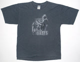 Oasis - Spray Paint Stencil Tour Shirt Size Large (Blue/Grey)