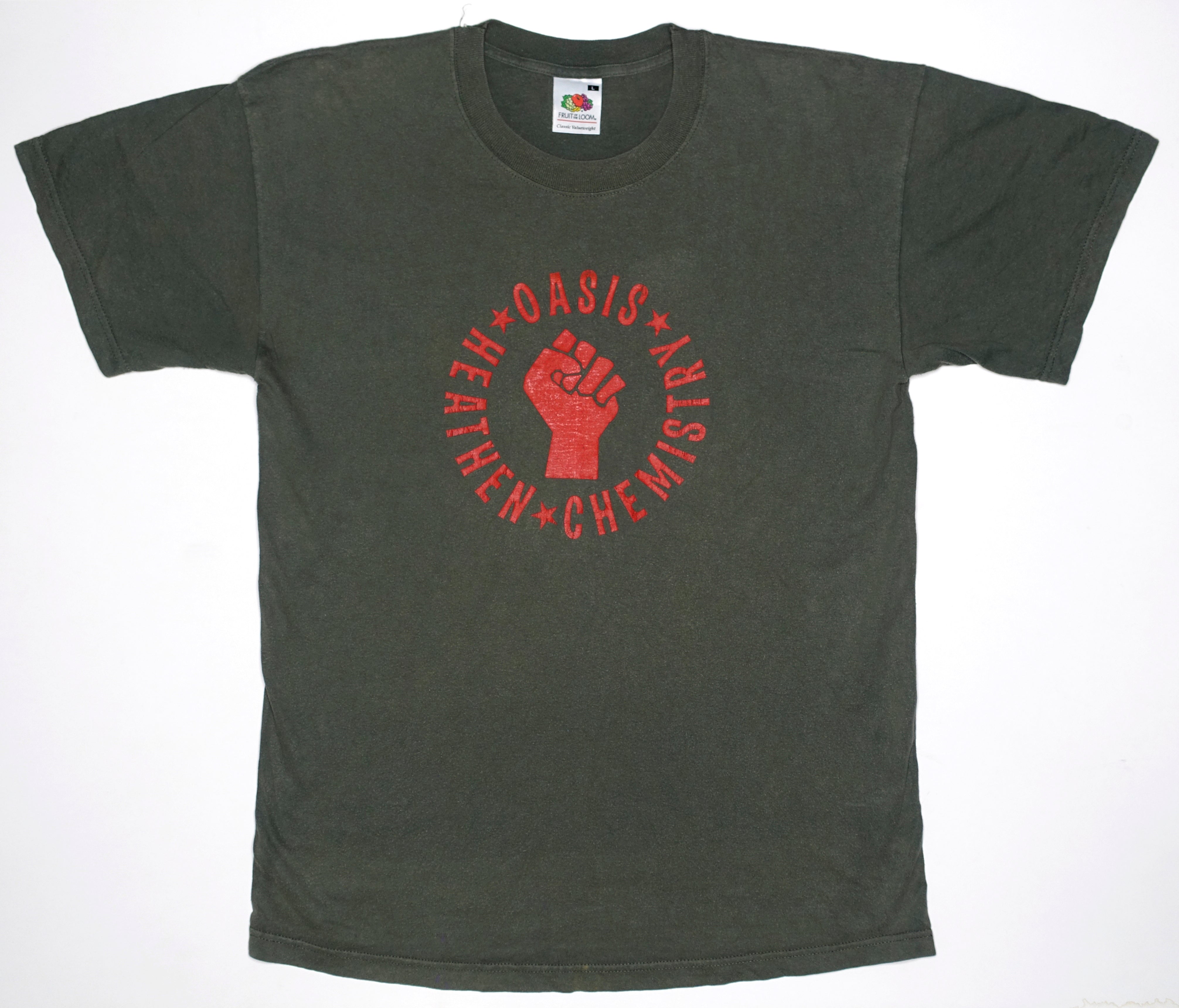Oasis - Heathen Chemistry "Fist" 2002 Tour Shirt Size Large