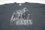 Oasis - Spray Paint Stencil Tour Shirt Size Large (Blue/Grey)