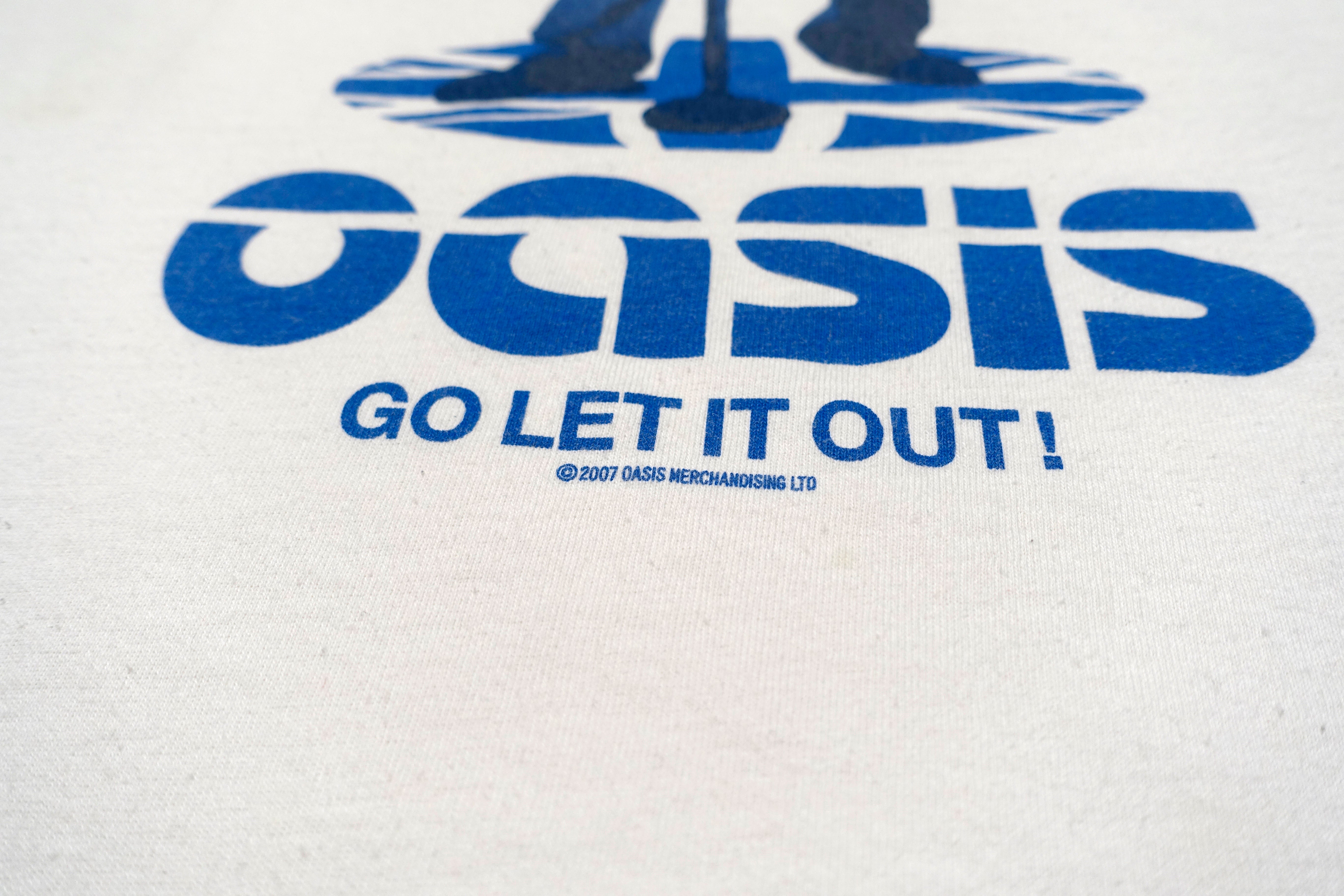 Oasis - Go Let It Out / Standing On The Shoulders Of Giants 2000 Tour Shirt Size Large