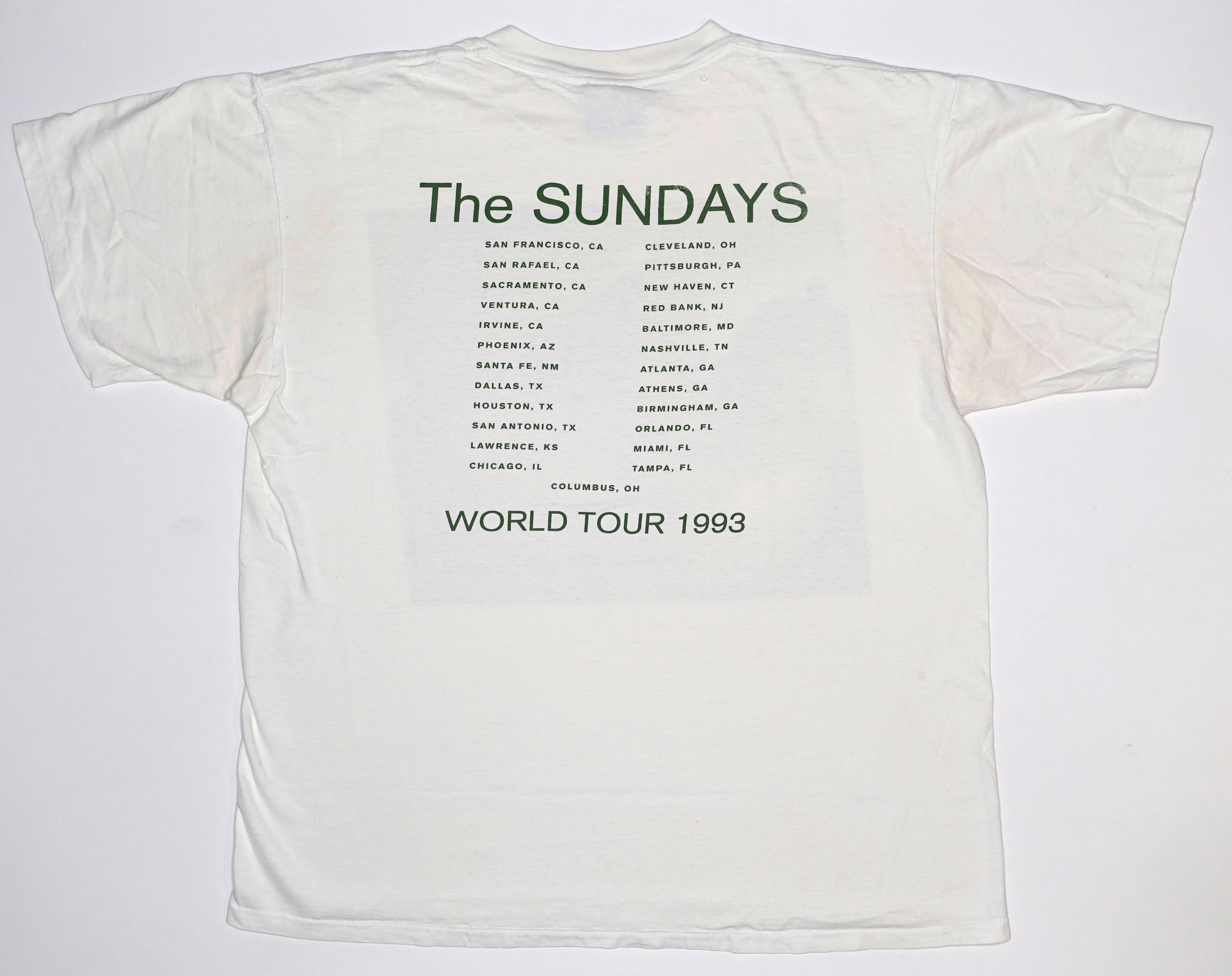 the Sundays - Can't Be Sure 1993 US Tour Shirt Size XL