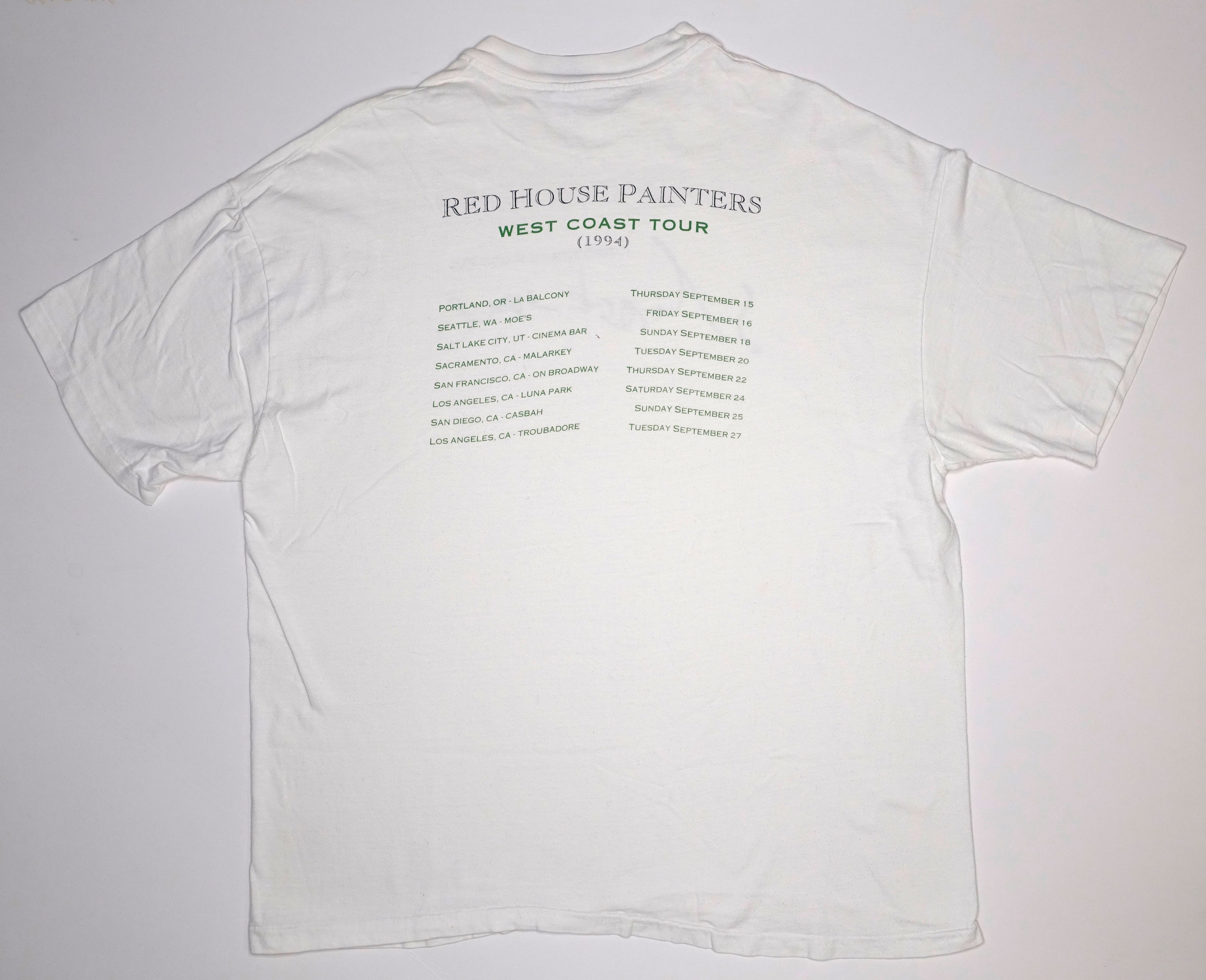 Red House Painters - Shock Me 1994 West Coast Tour Shirt Size XL