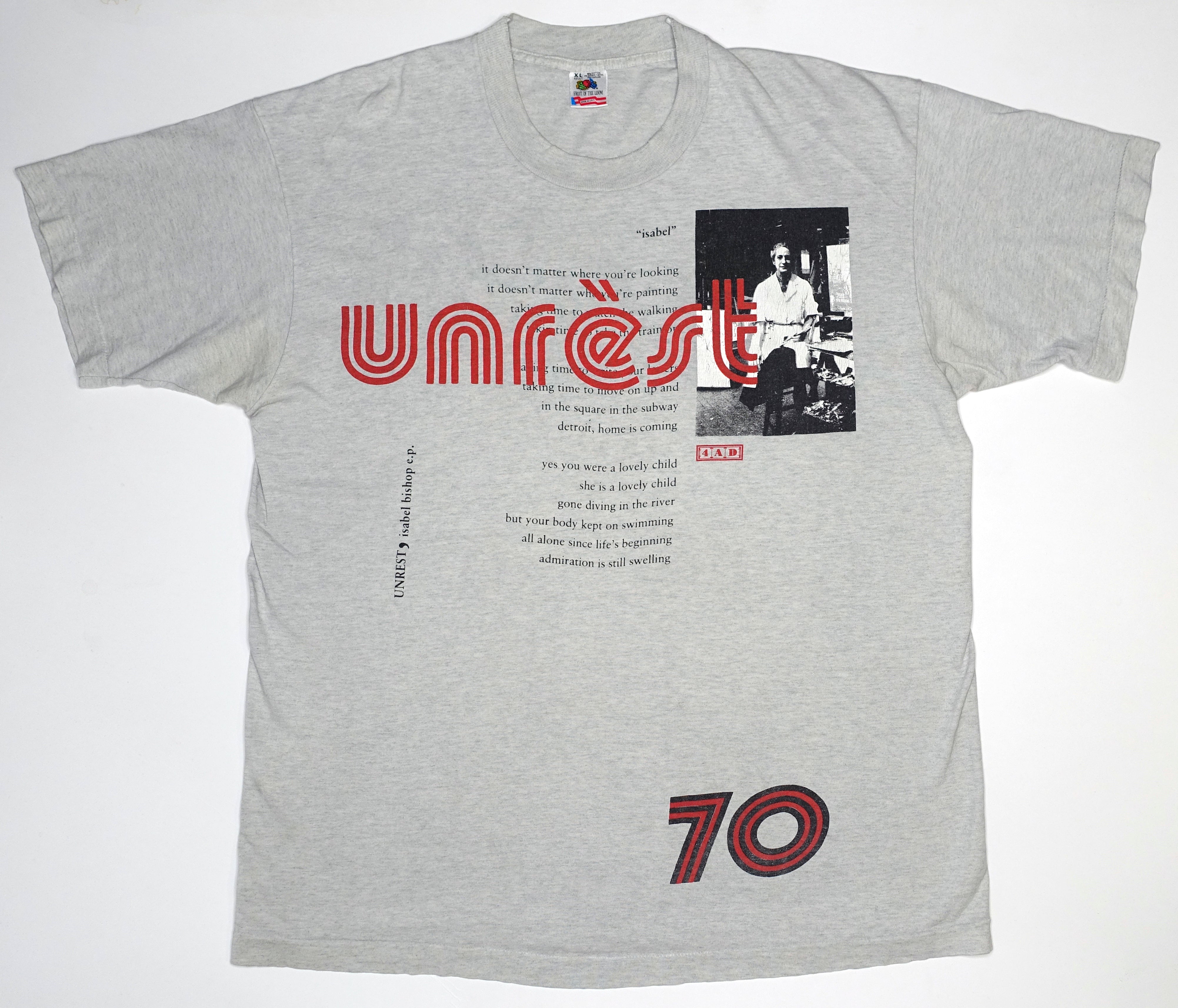 Unrest - Isabel Bishop 1993 Tour Shirt Size XL