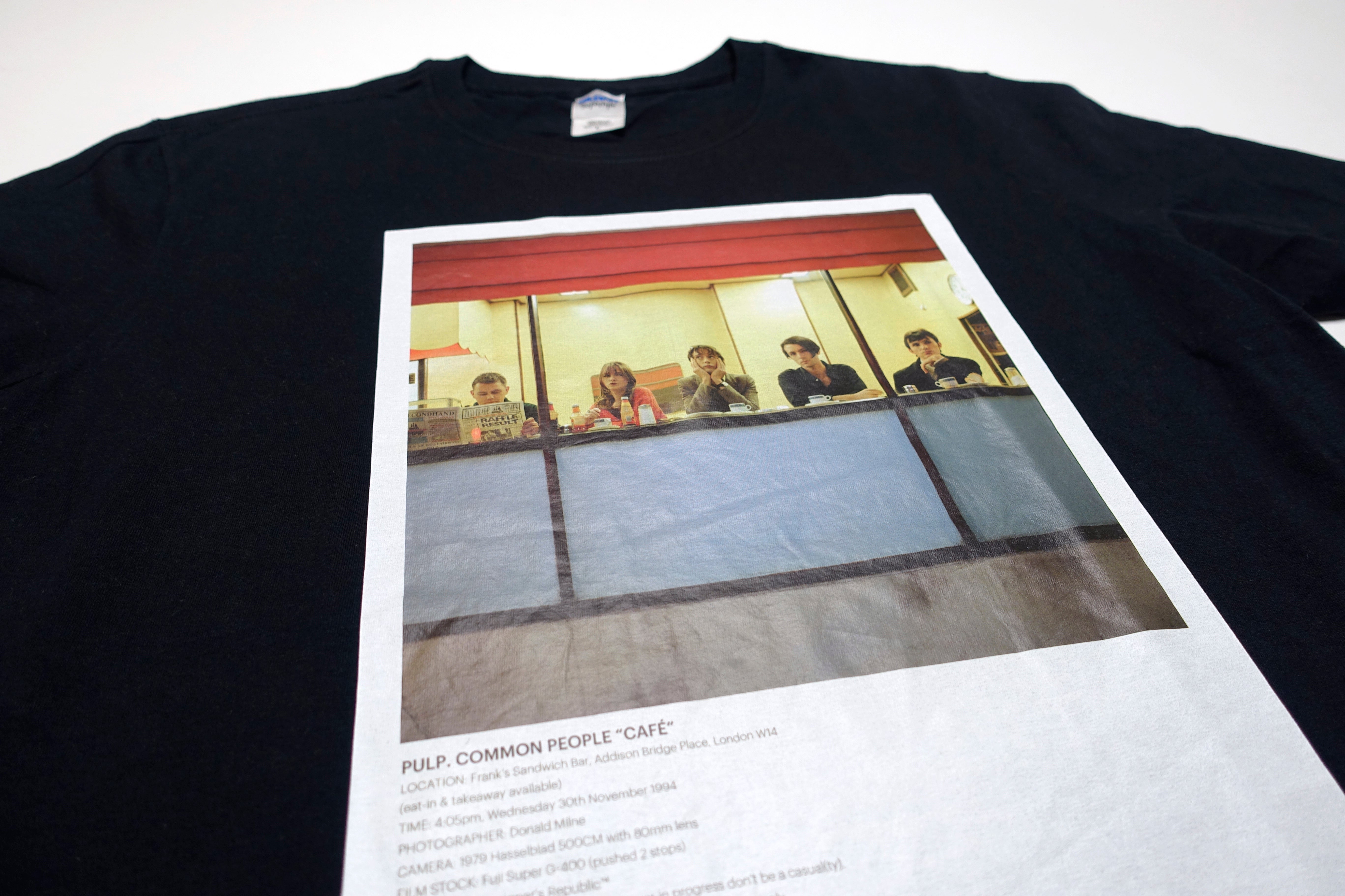 Pulp - Common People Café 2012 Tour Shirt Size Large (Black)
