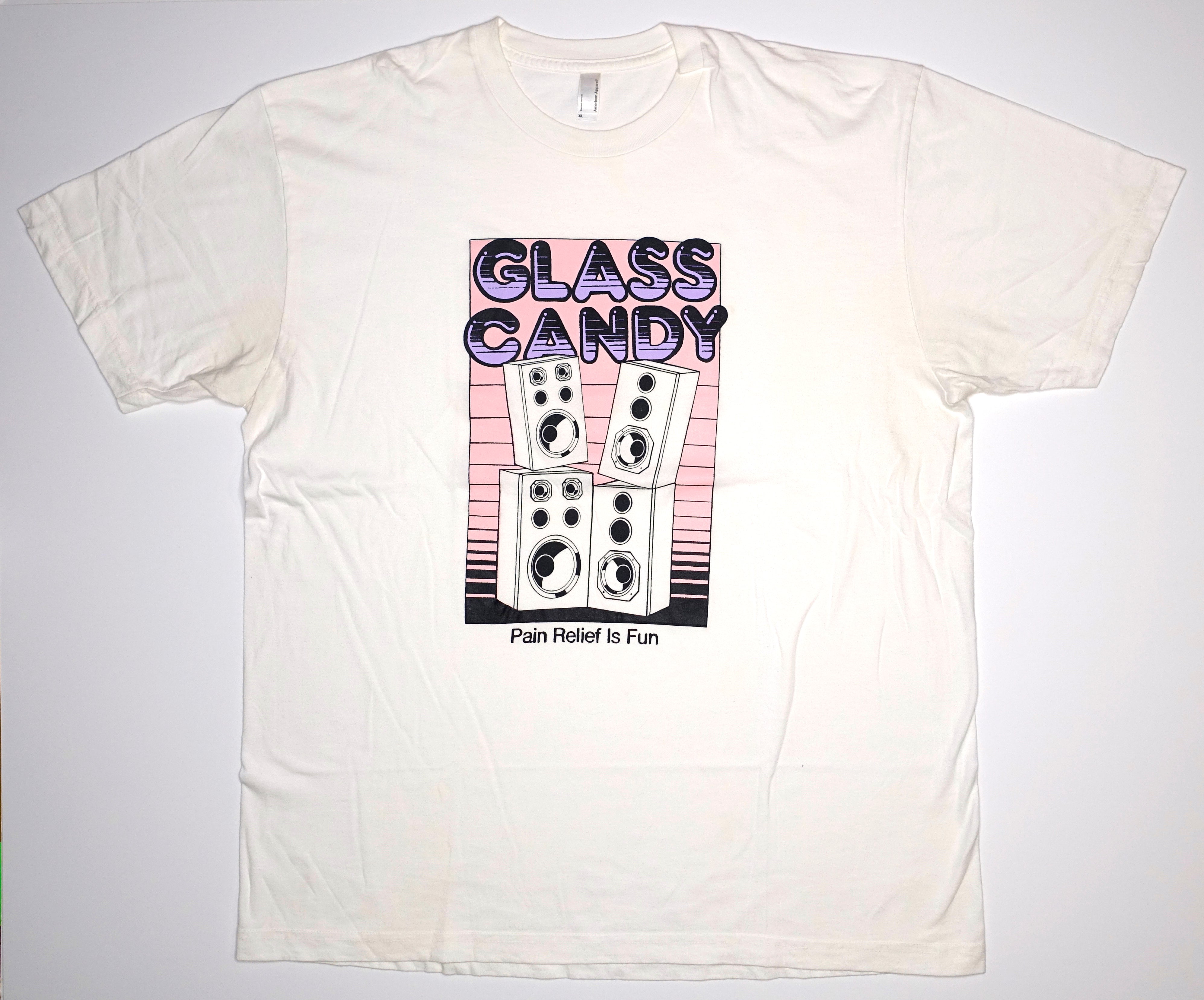 Glass Candy ‎– Pain Relief Is Fun / After Dark 2 2013 Tour Shirt Size XL / Large