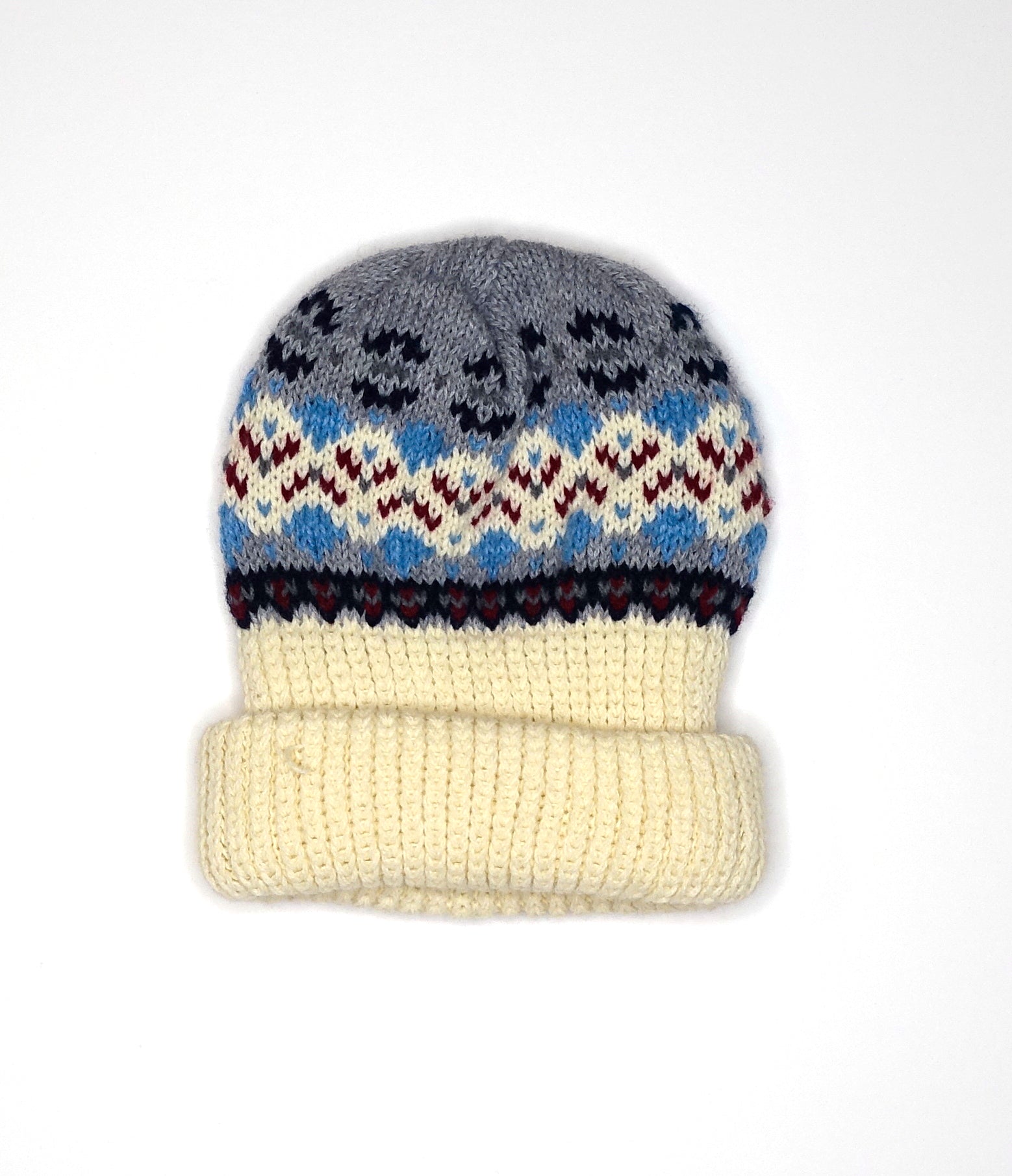 Chemical People - White & Grey Knit Beanie