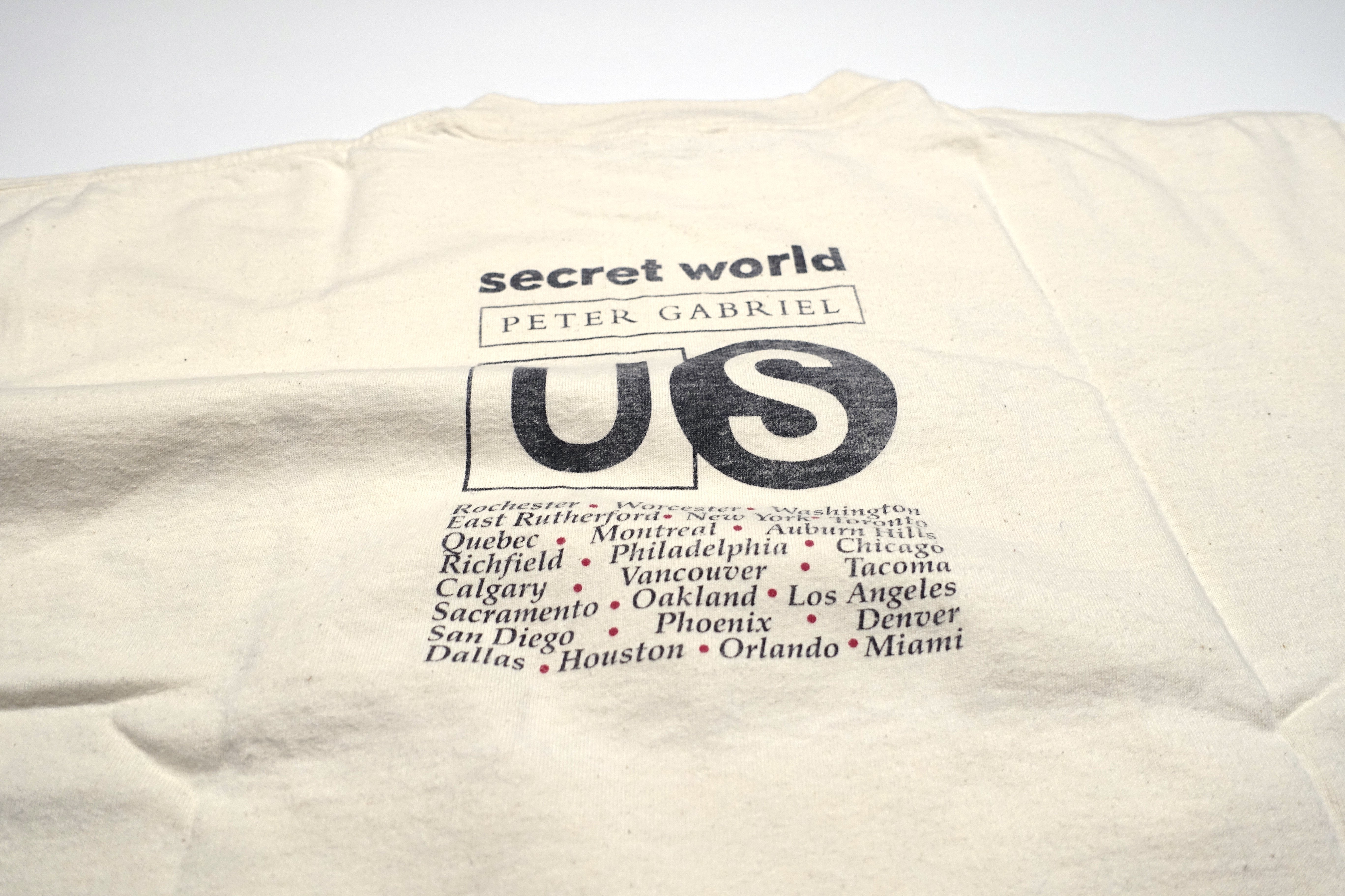 Peter Gabriel - Secret World US 1992 Tour Shirt Size XL