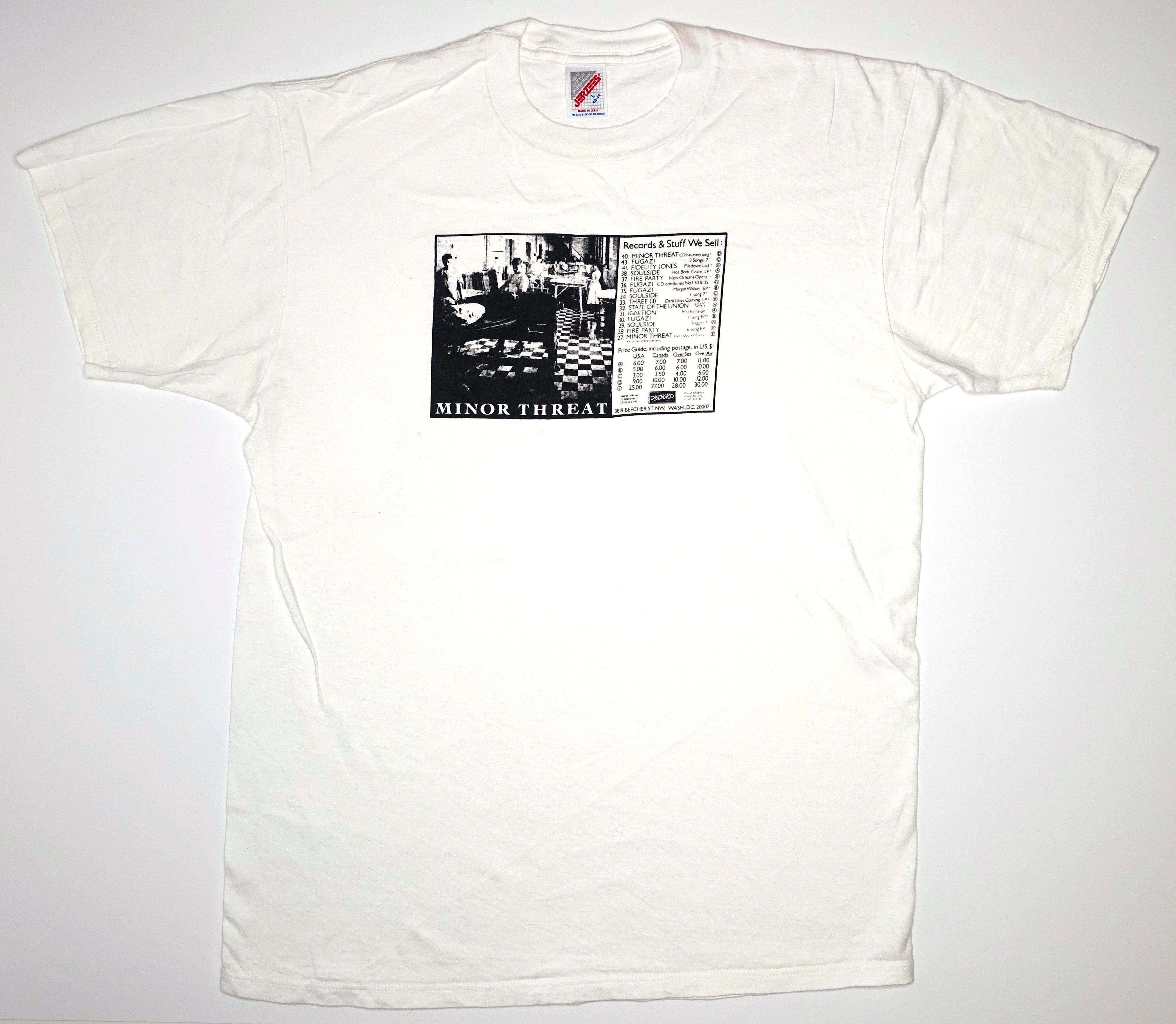 Minor Threat - Dischord #40 Advertisement Shirt Size Large (Bootleg by Me)