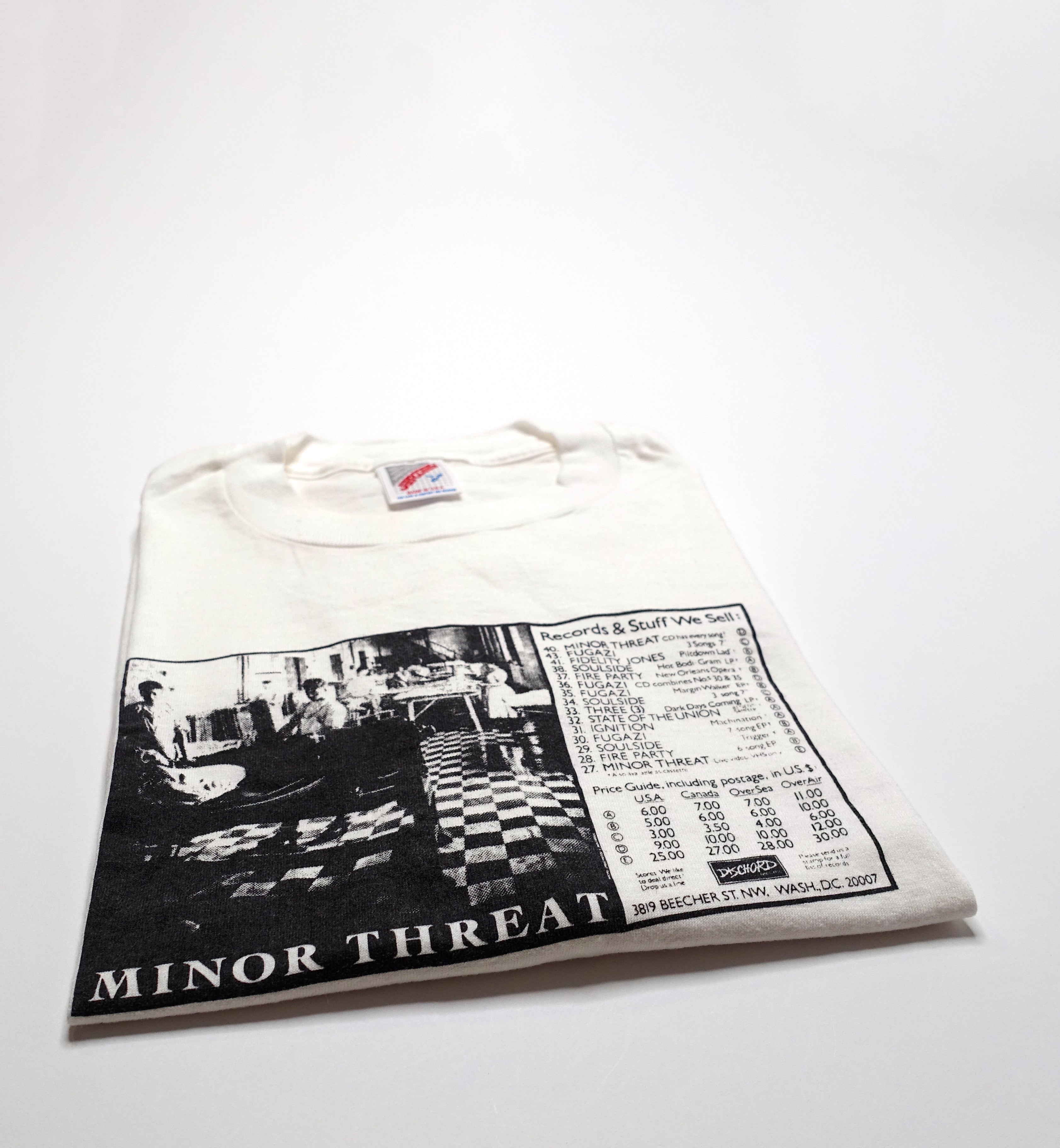 Minor Threat - Dischord #40 Advertisement Shirt Size Large (Bootleg by Me)