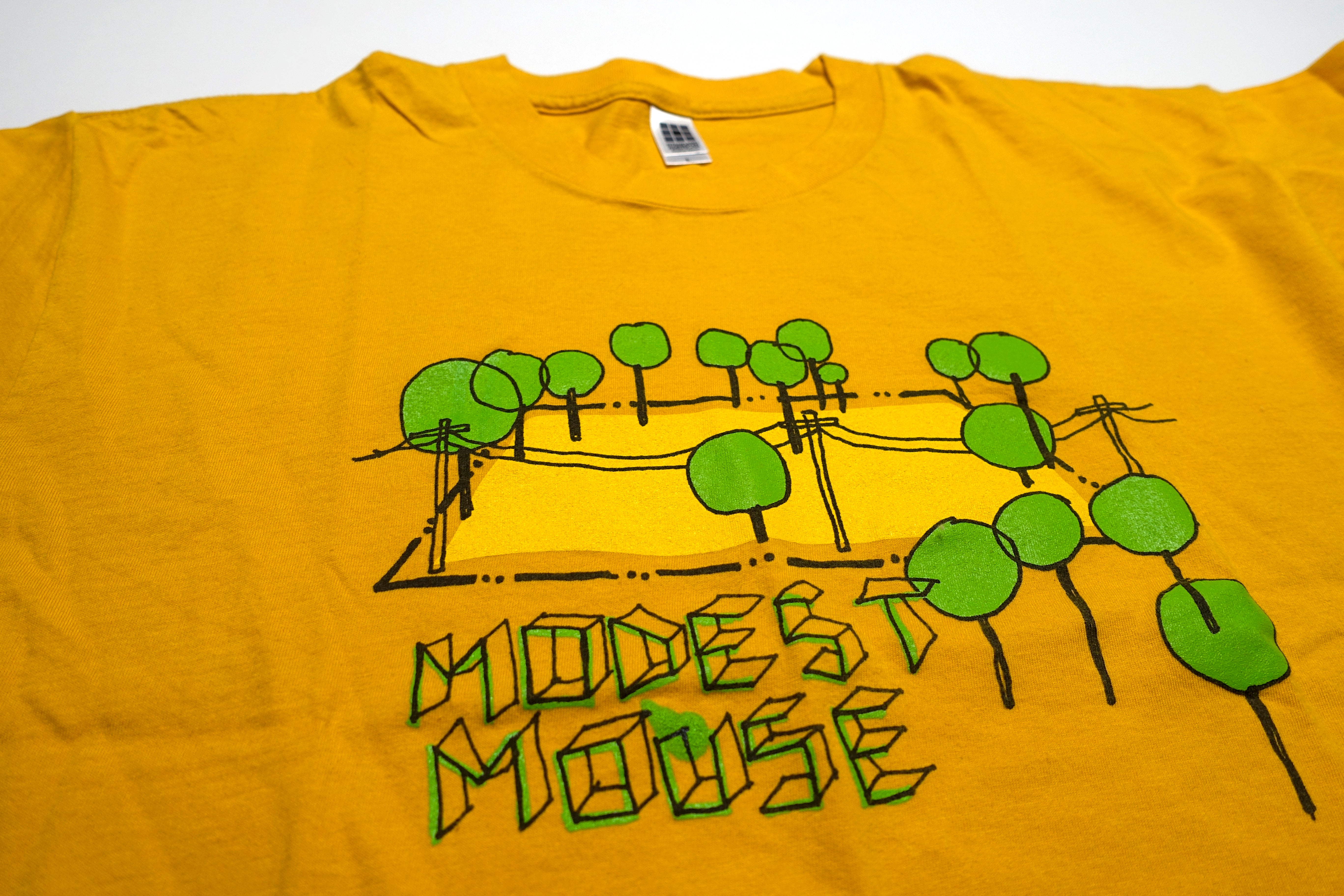 Modest Mouse - Telephone Wires Tour Gold Shirt Size Large