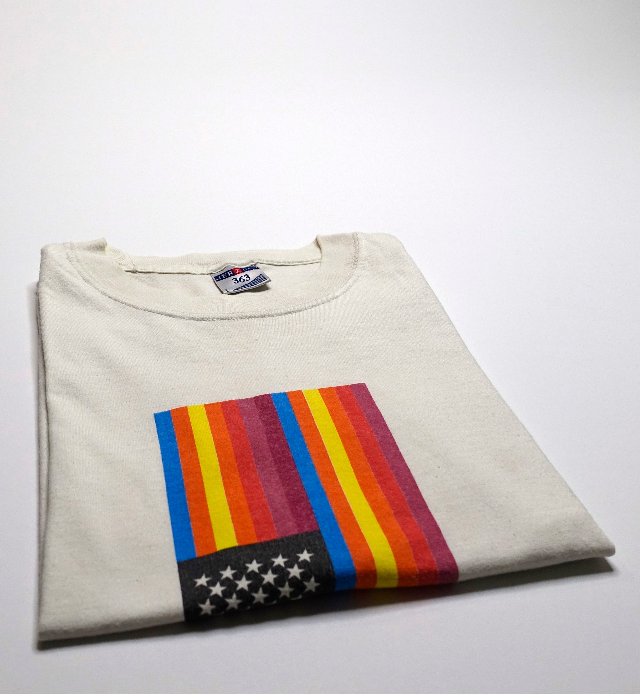 New Order - Republic Multi-Colored Flag 1993 Tour Shirt Size Large