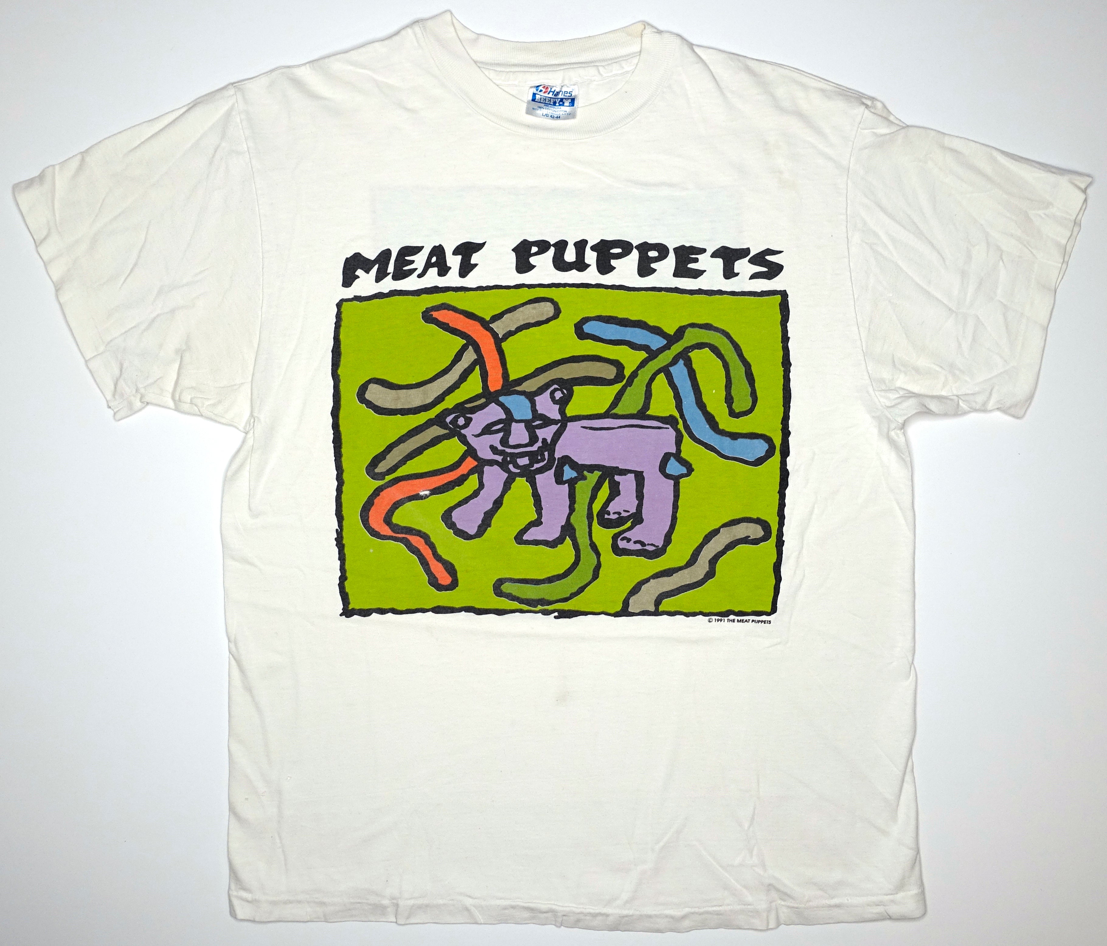 Meat Puppets - Forbidden Places 1991 Tour Shirt Size Large (White)