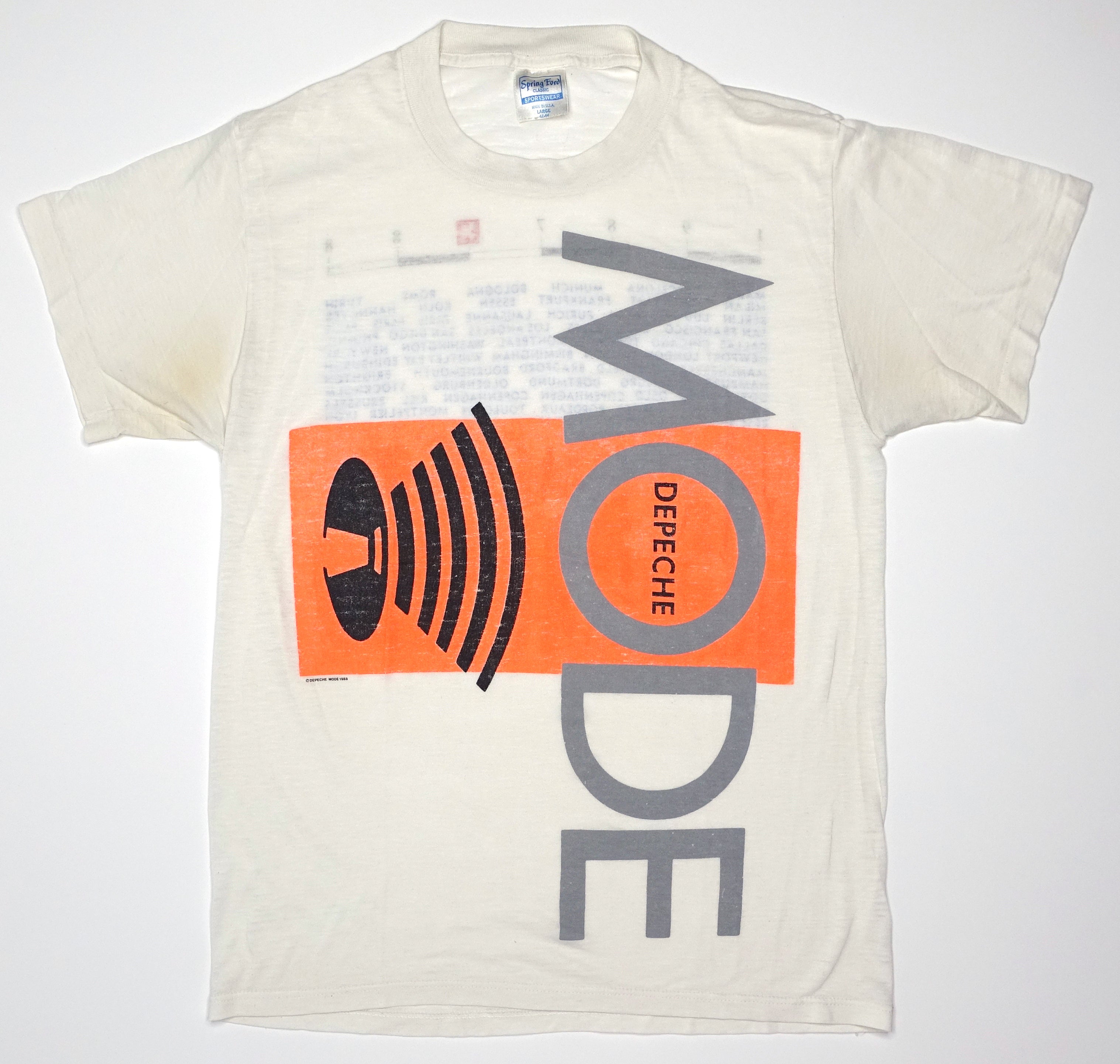 Depeche Mode – Music For The Masses 1987-1988 World Tour Shirt Size Large