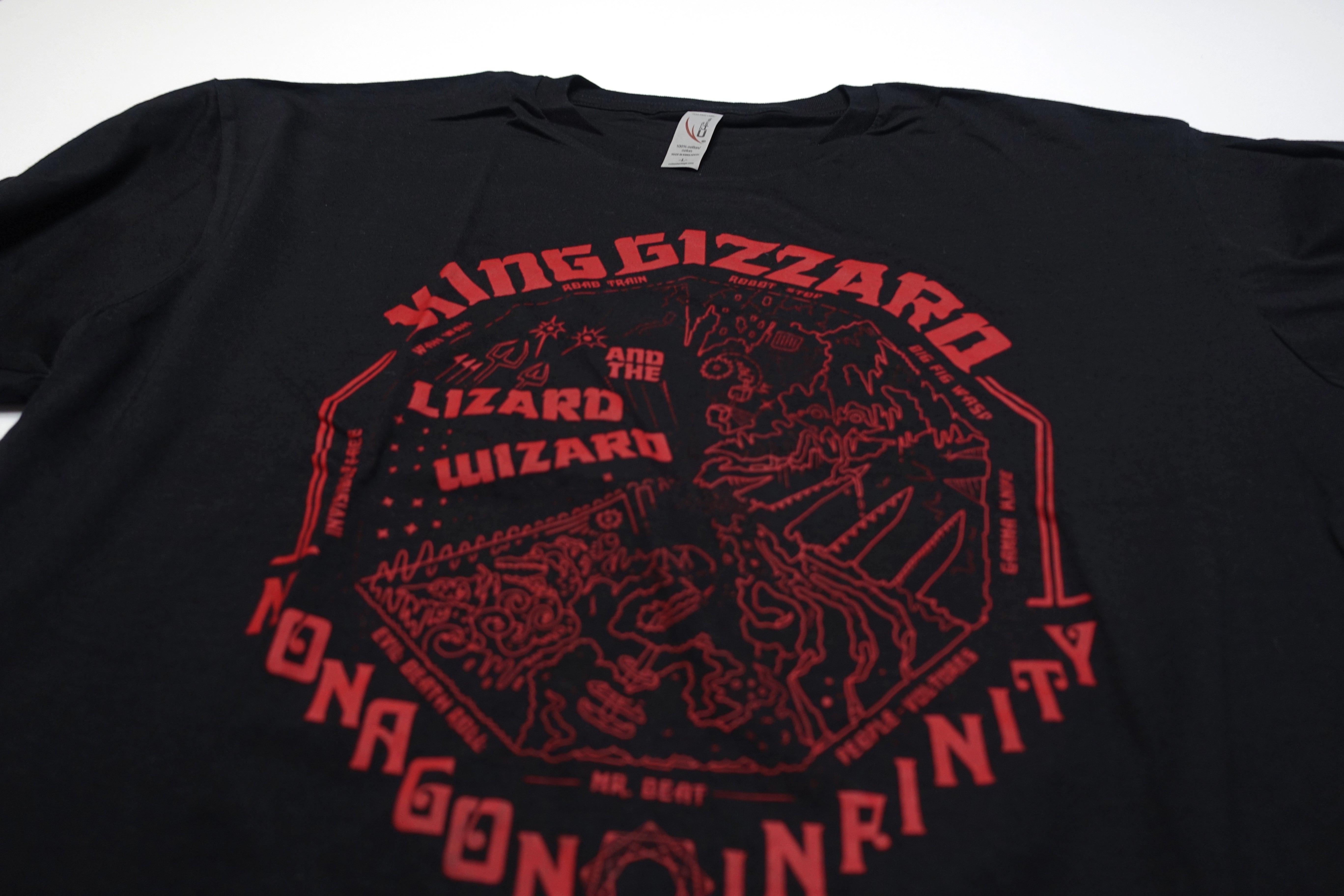 King Gizzard & The Lizazrd Wizard - Nonagon Mono Tour Shirt Size Large (Black)