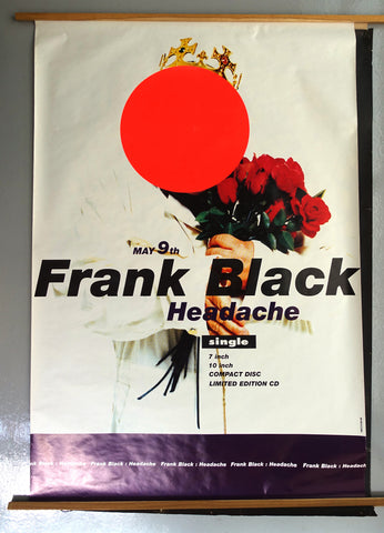 Frank Black - Headache / Teenager Of The Year Vaughn Oliver 1994 40"X60" Subway Poster