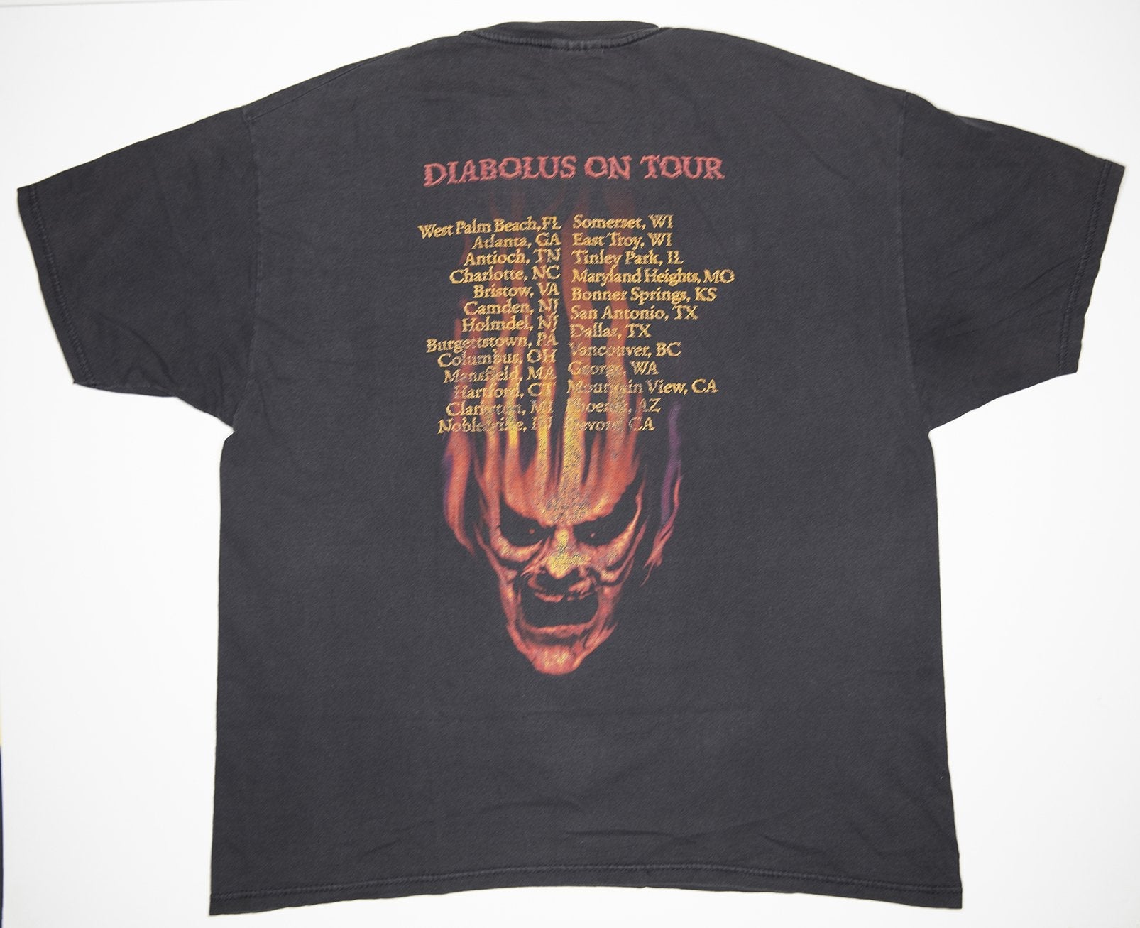 Slayer - Diabolus In Musica 1998 Tour Shirt Size XL