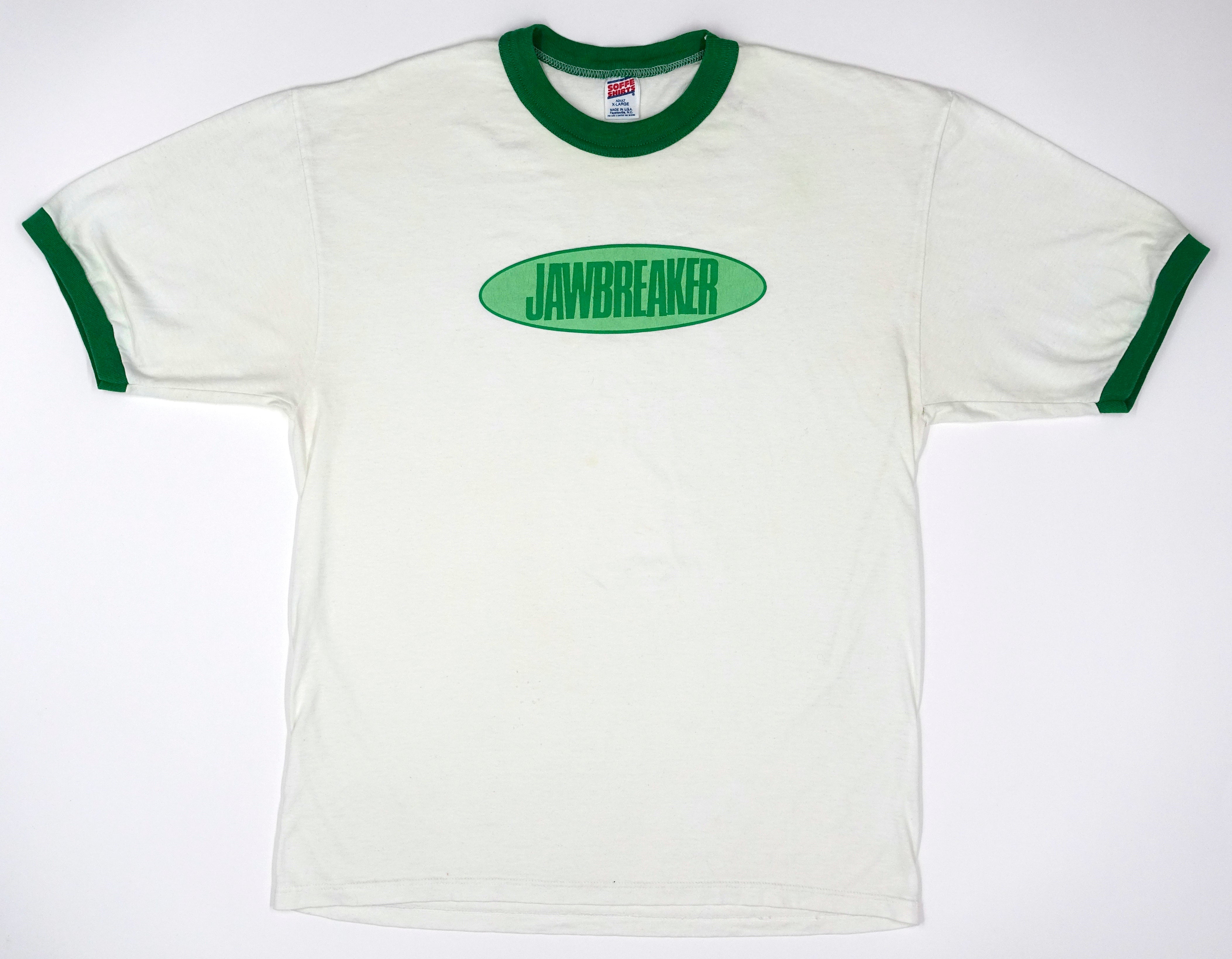 Jawbreaker - Green Oval Logo 90's Tour Ringer Shirt Size XL