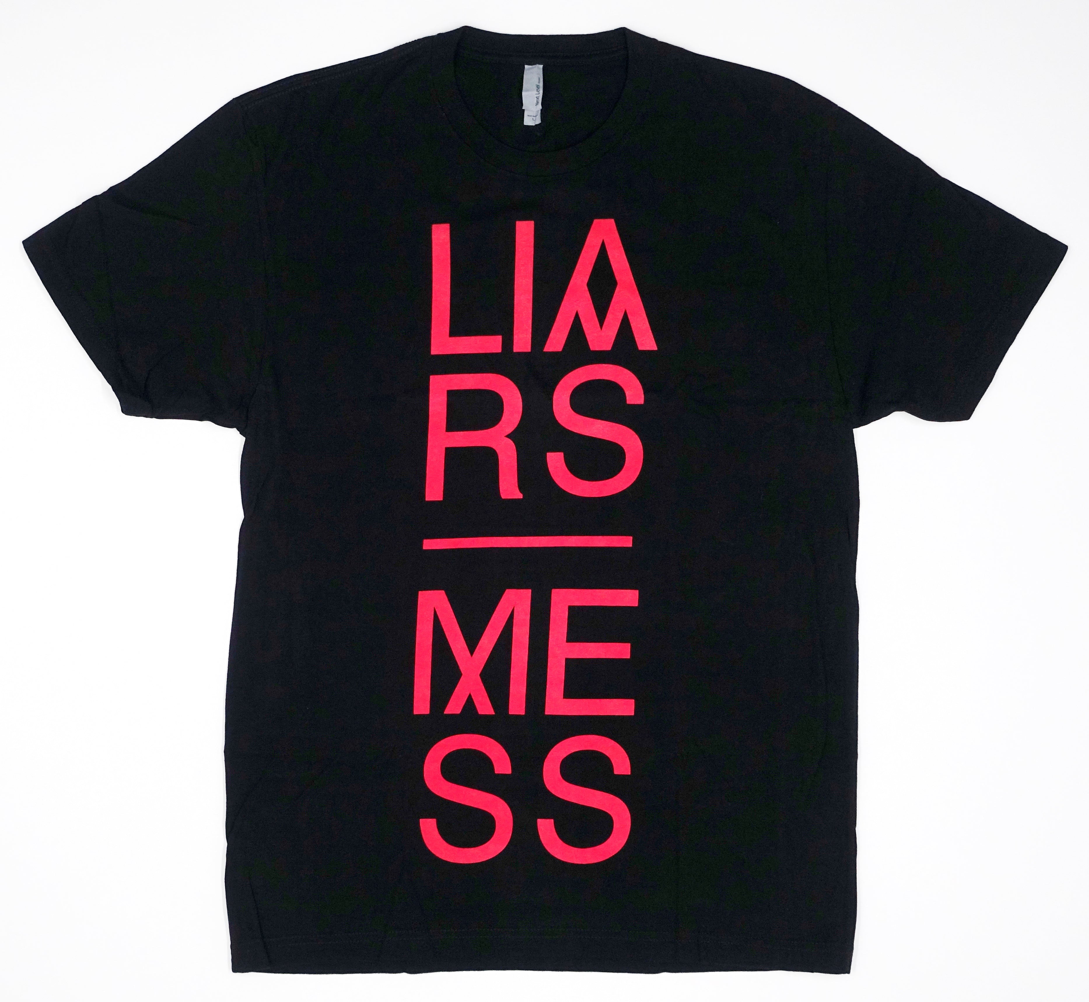 Liars - Mess Stacked Letters 2014 Tour Shirt Size Large