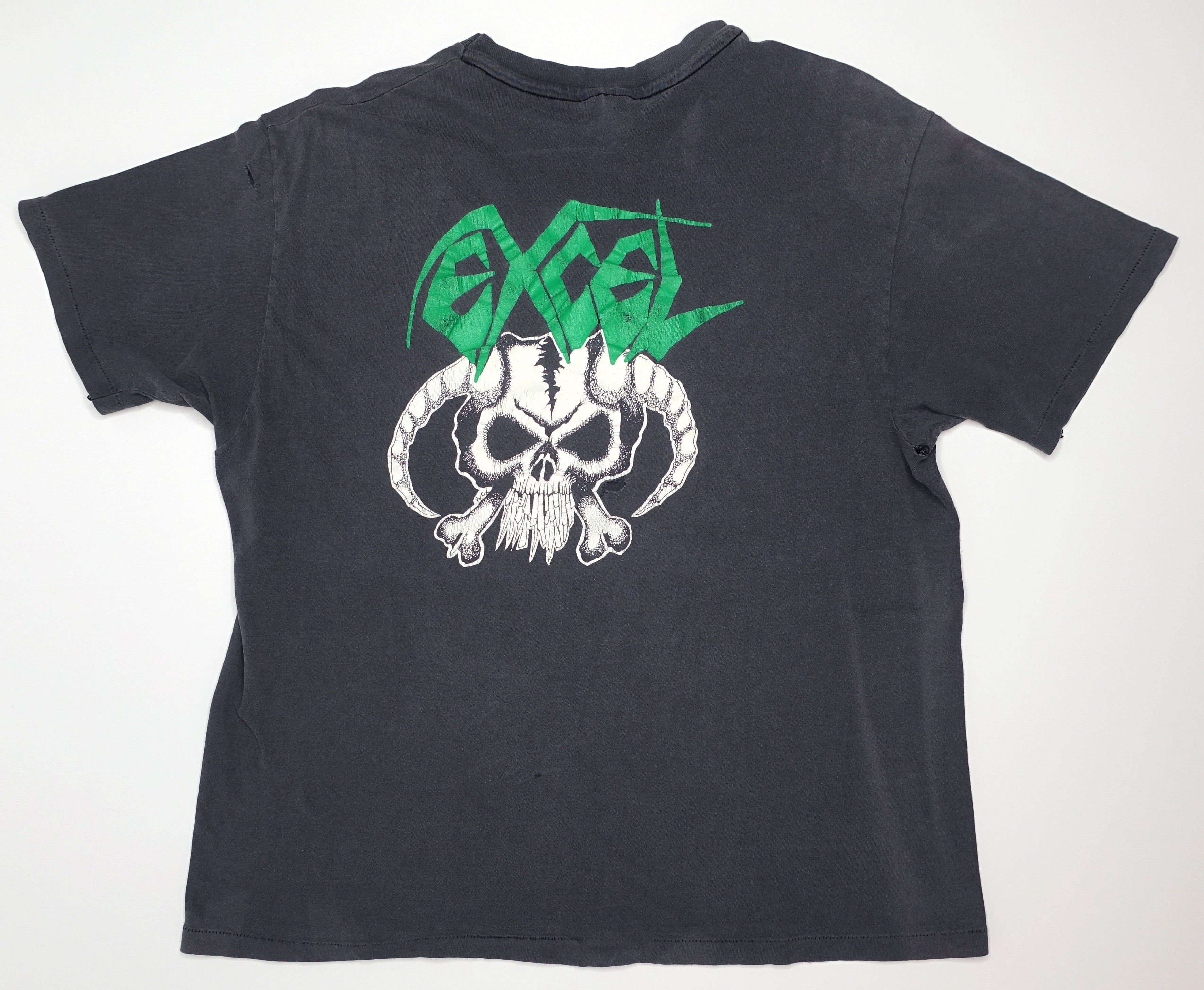 Excel ‎– Split Image / Ric Clayton Skull 1987 Tour Shirt Size XL