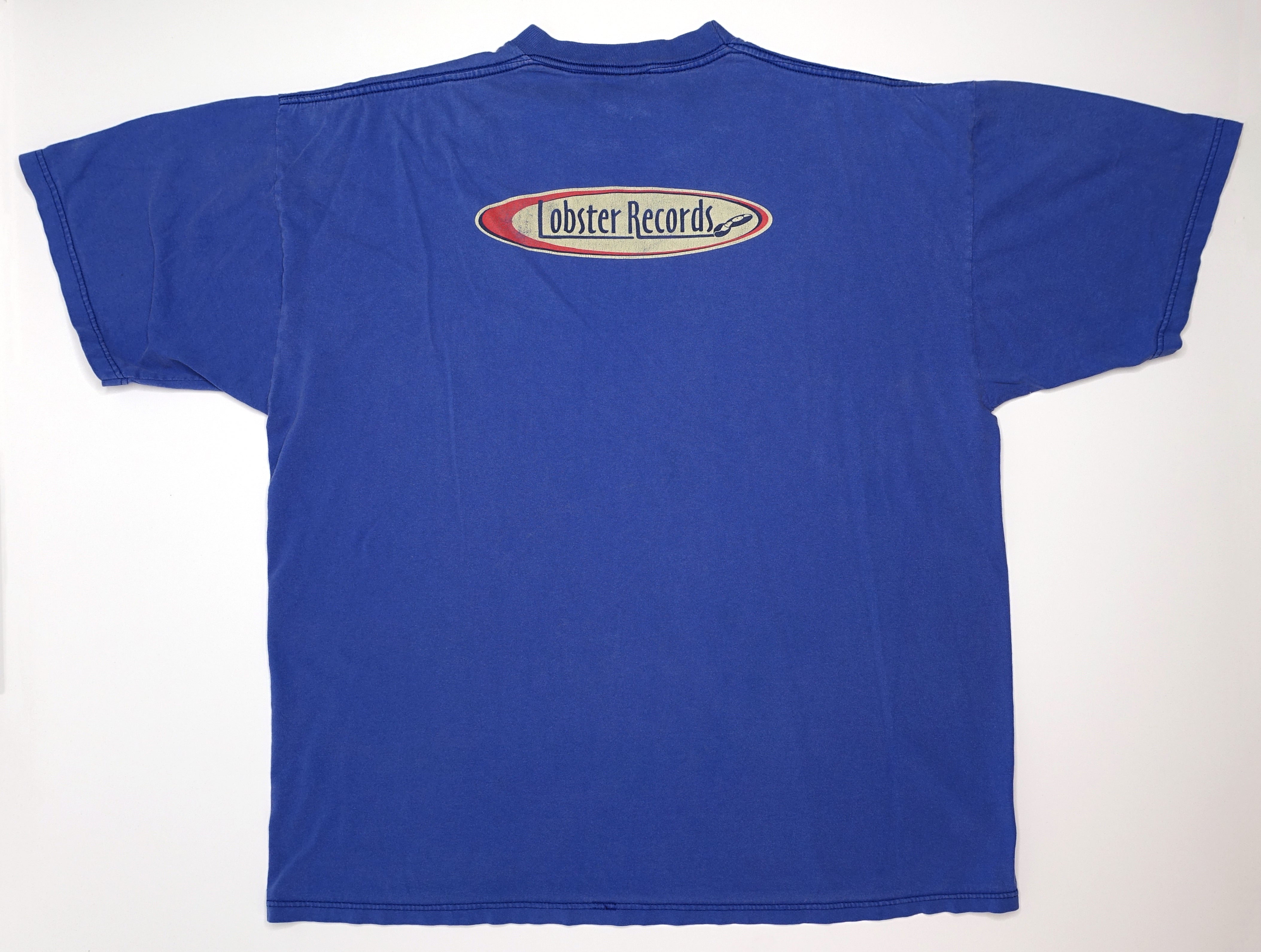 Lobster Records - 90's Oval Logo Pocket Print Shirt Size XL
