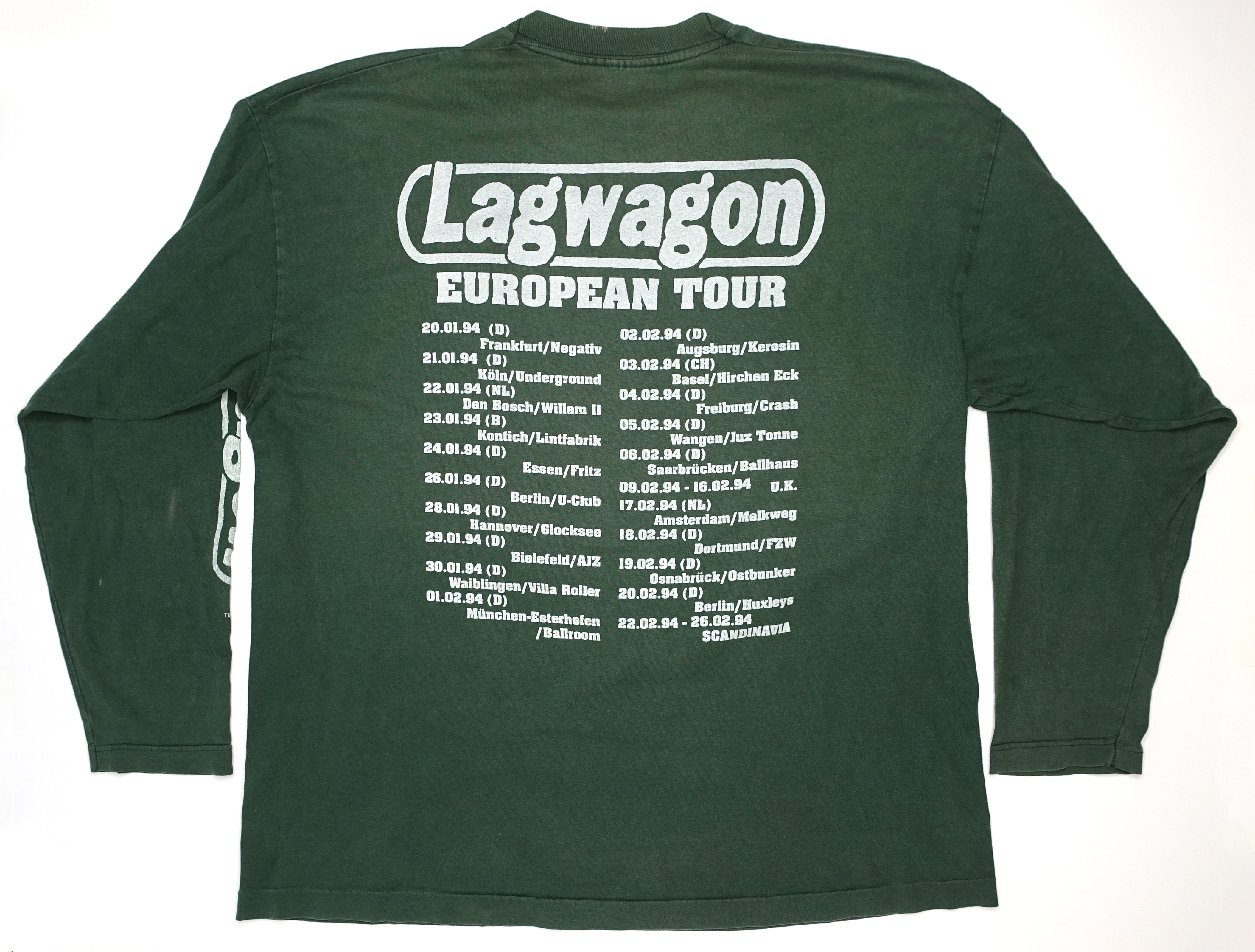 Lagwagon - Trashed European 1994 Tour Long Sleeve Shirt Size XL