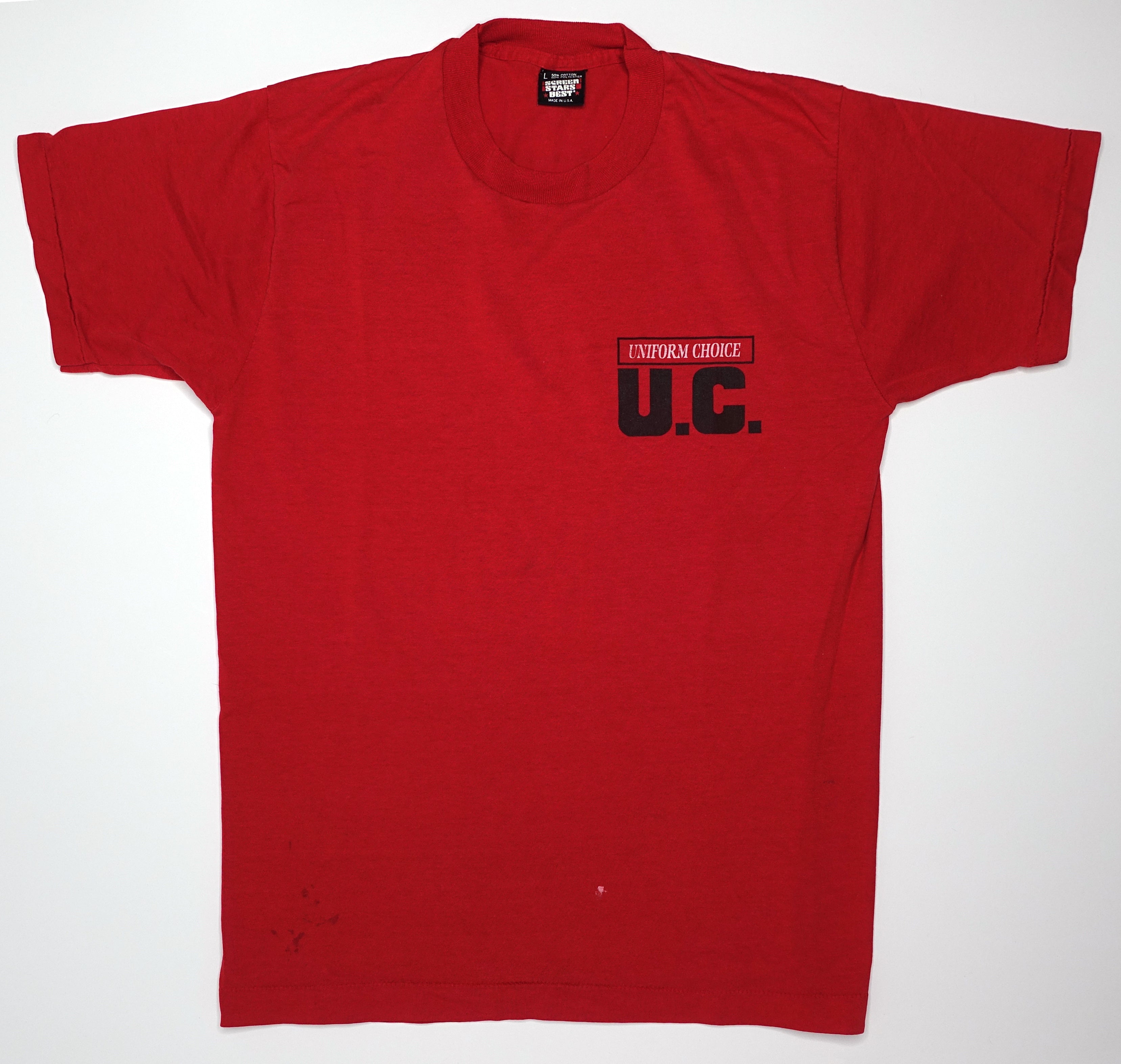 Uniform Choice ‎– U.C. Rectangle Logo Tour Shirt Size Large
