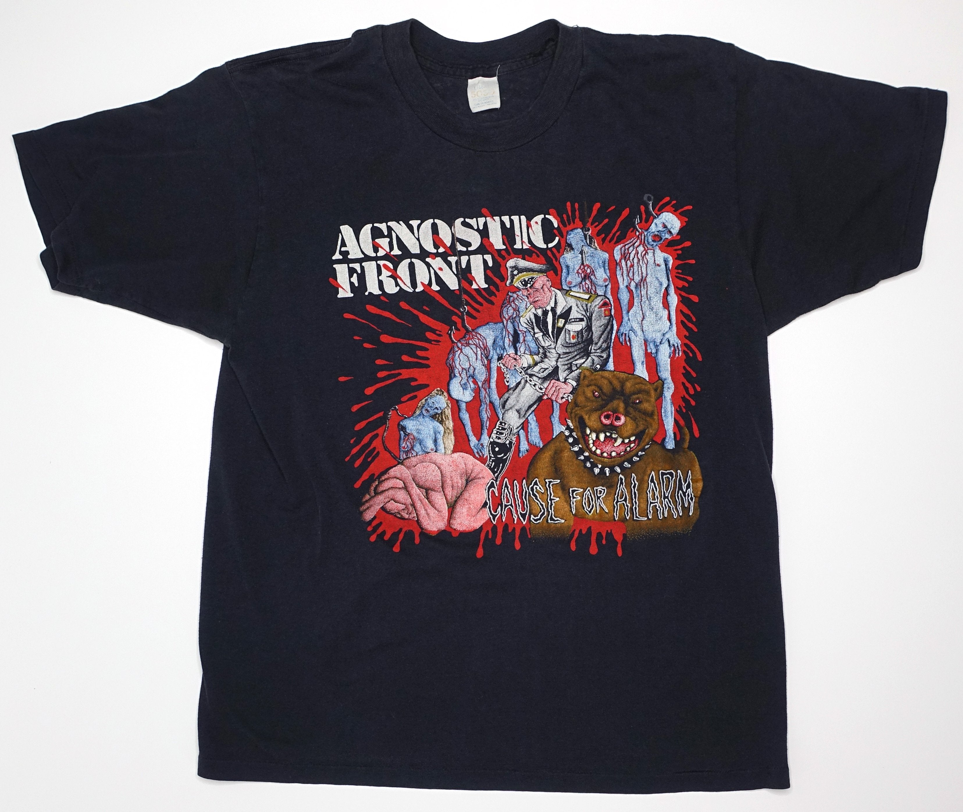 Agnostic Front - Cause For Alarm / Eliminator 1986 Tour Shirt Size Large