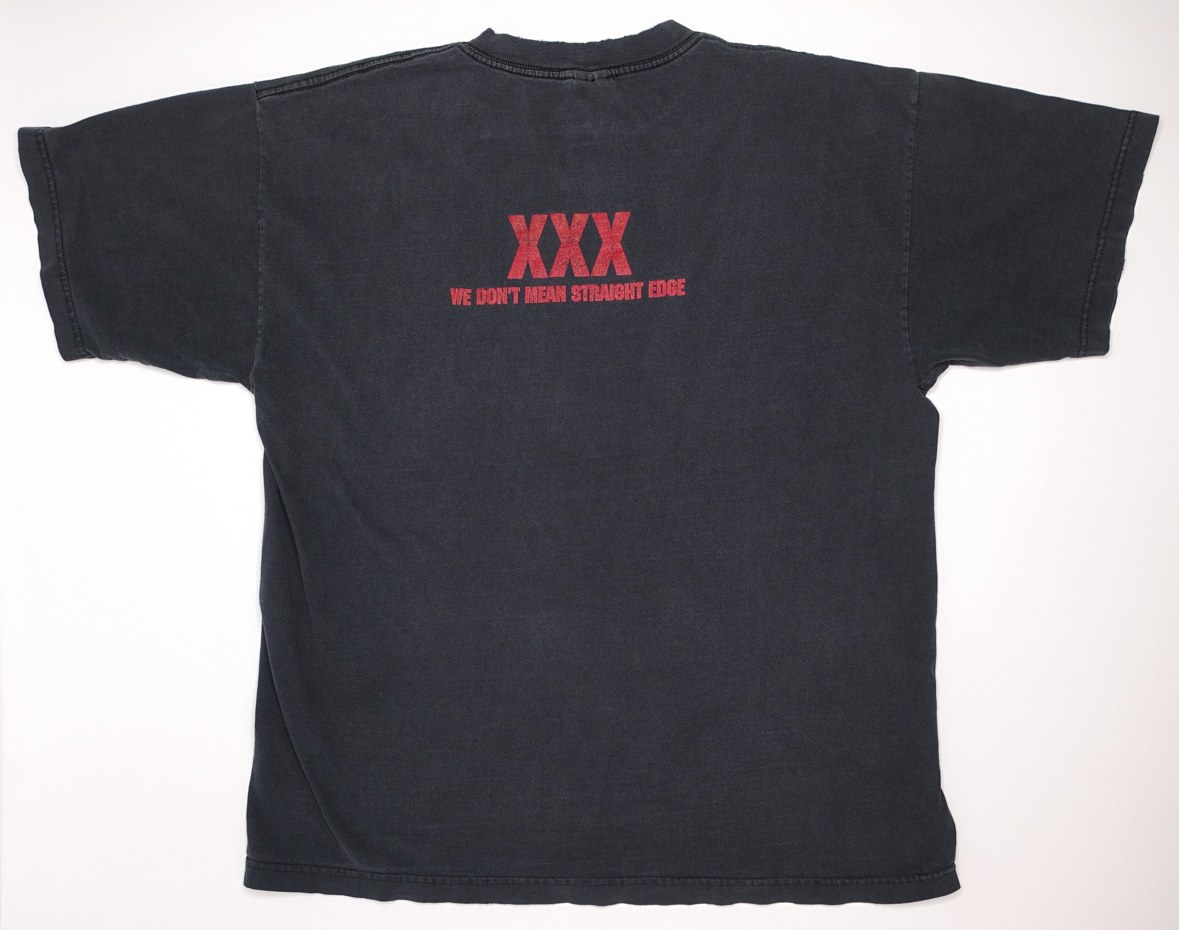 Nobodys - Generation XXX / We Dont Mean Straight Edge 1998 Tour Shirt Size XL
