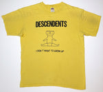 Descendents - I Don't Want To Grow Up Yellow Tour Shirt Size Large