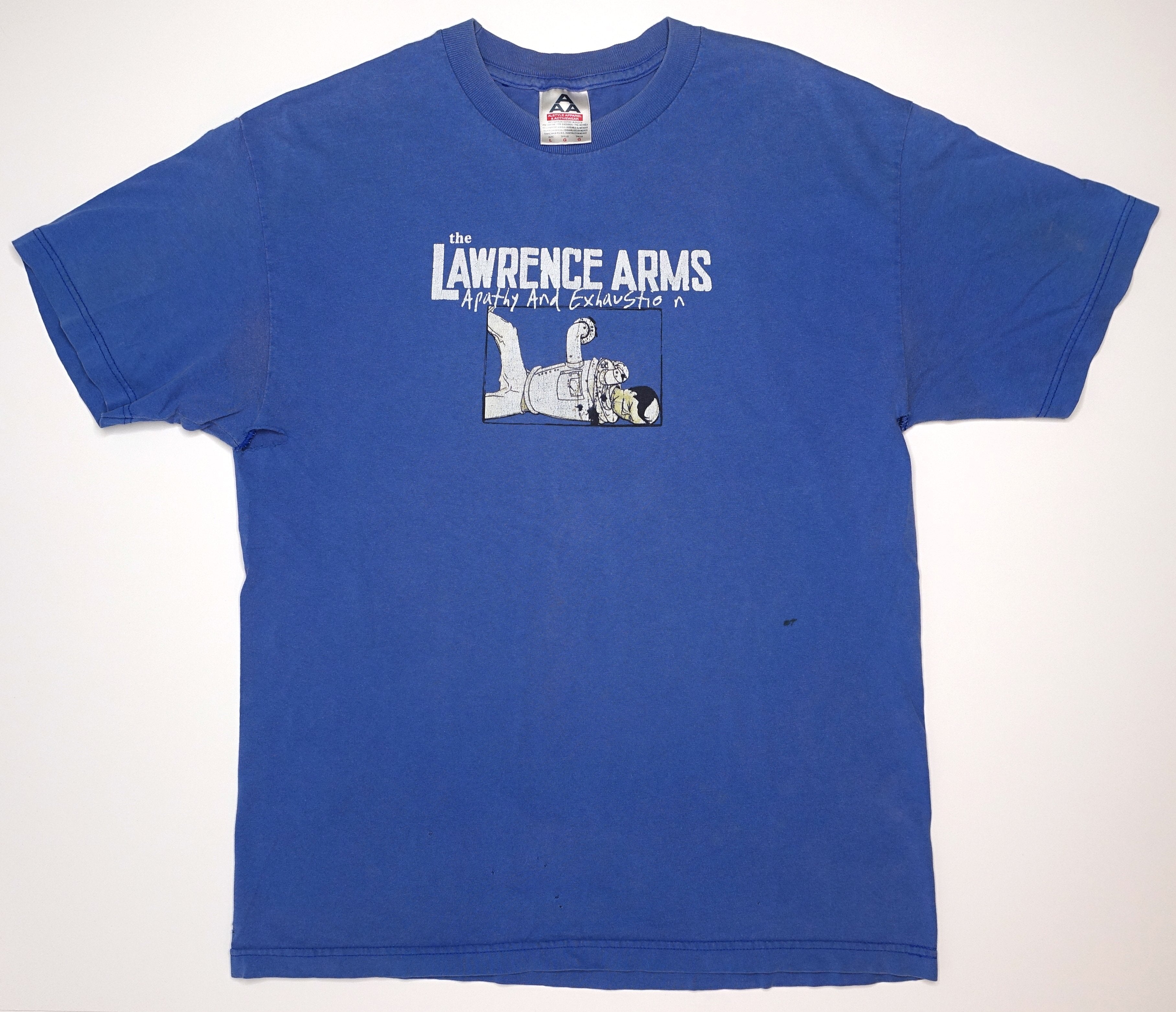 the Lawrence Arms – Apathy And Exhaustion 2002 Tour Shirt Size Large