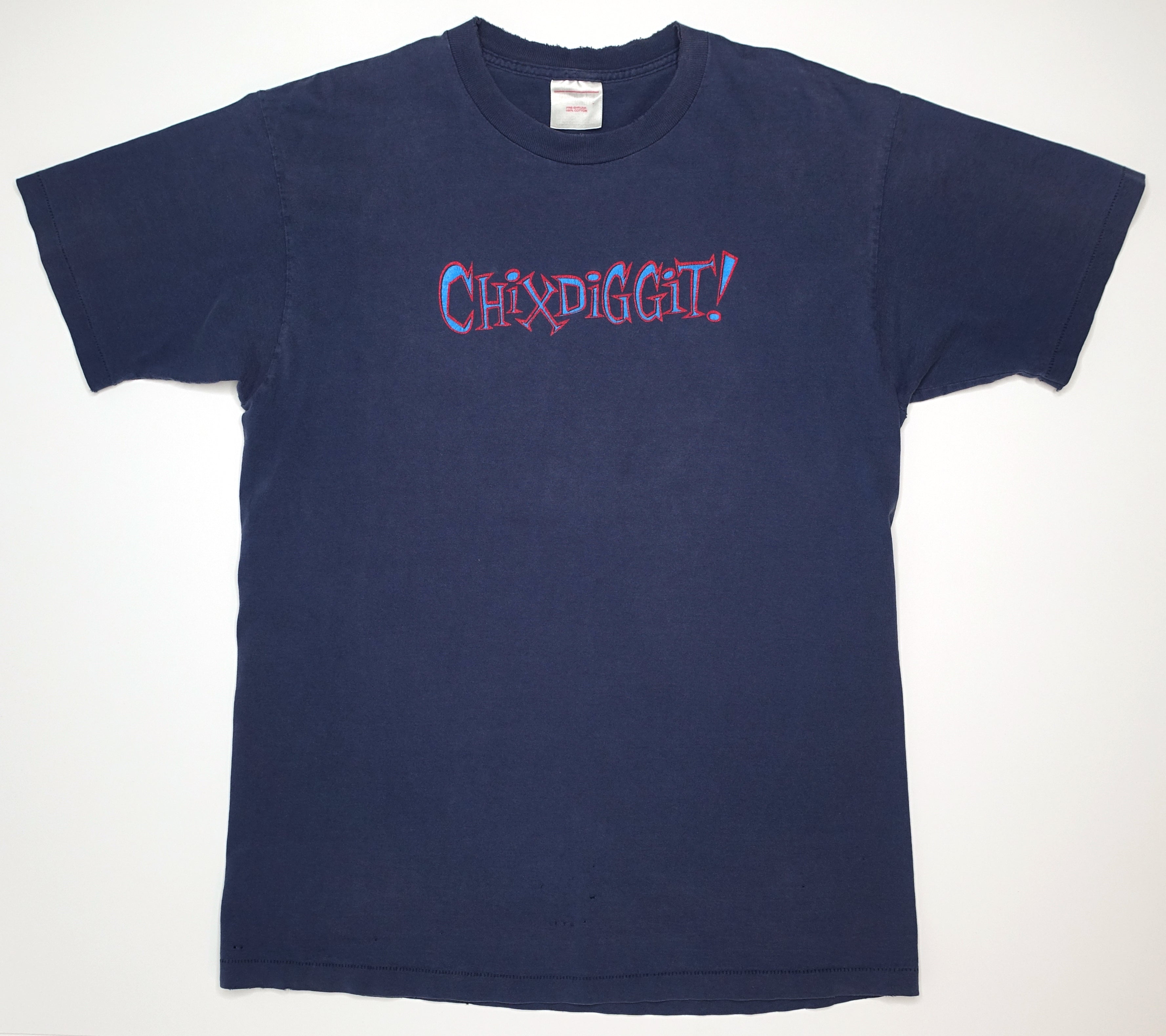 Chixdiggit! - Chixdiggit! 90's Tour Shirt Size Large (Navy)