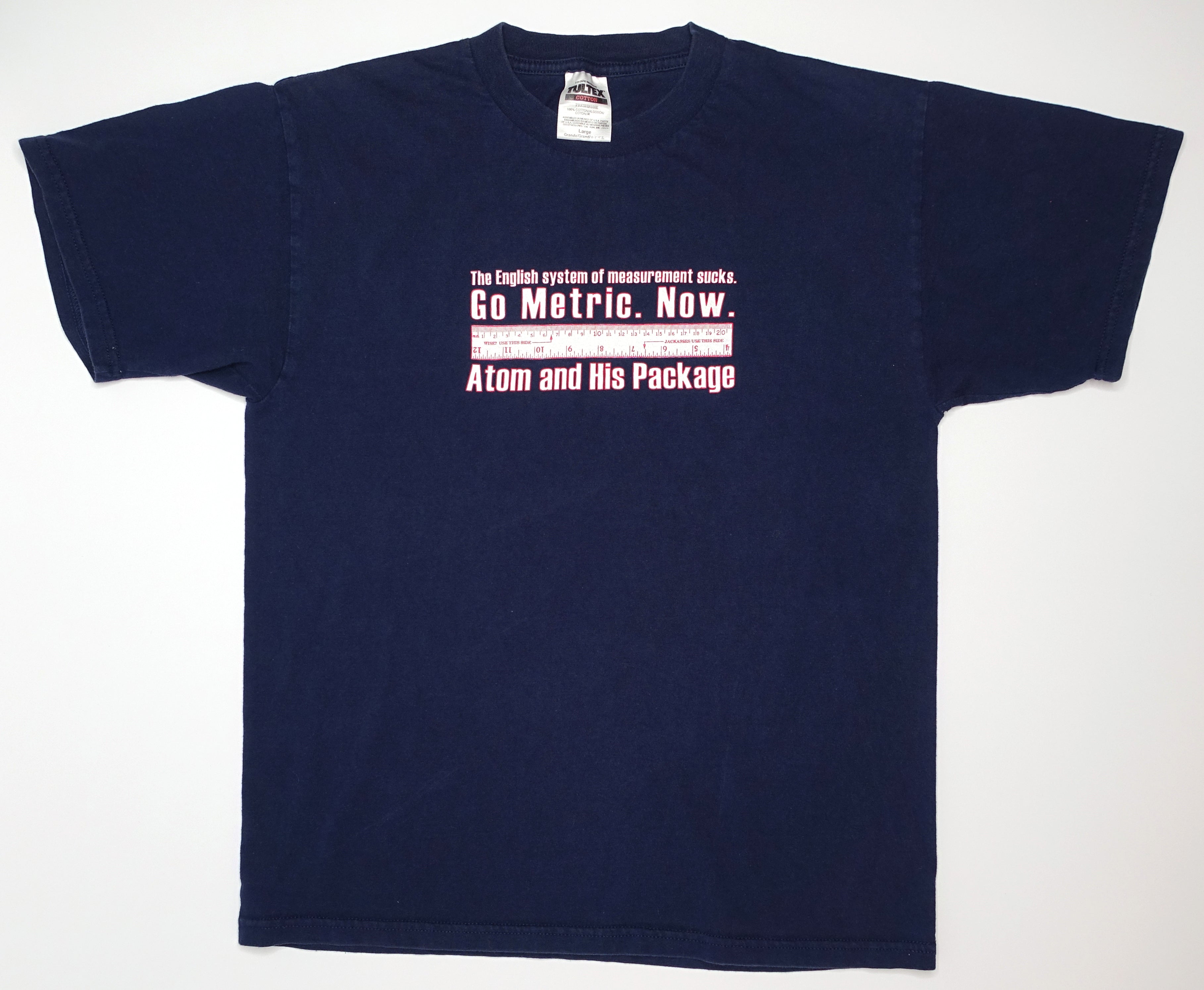 Atom And His Package ‎– Go Metric Now! 2001 Tour Shirt Size Large