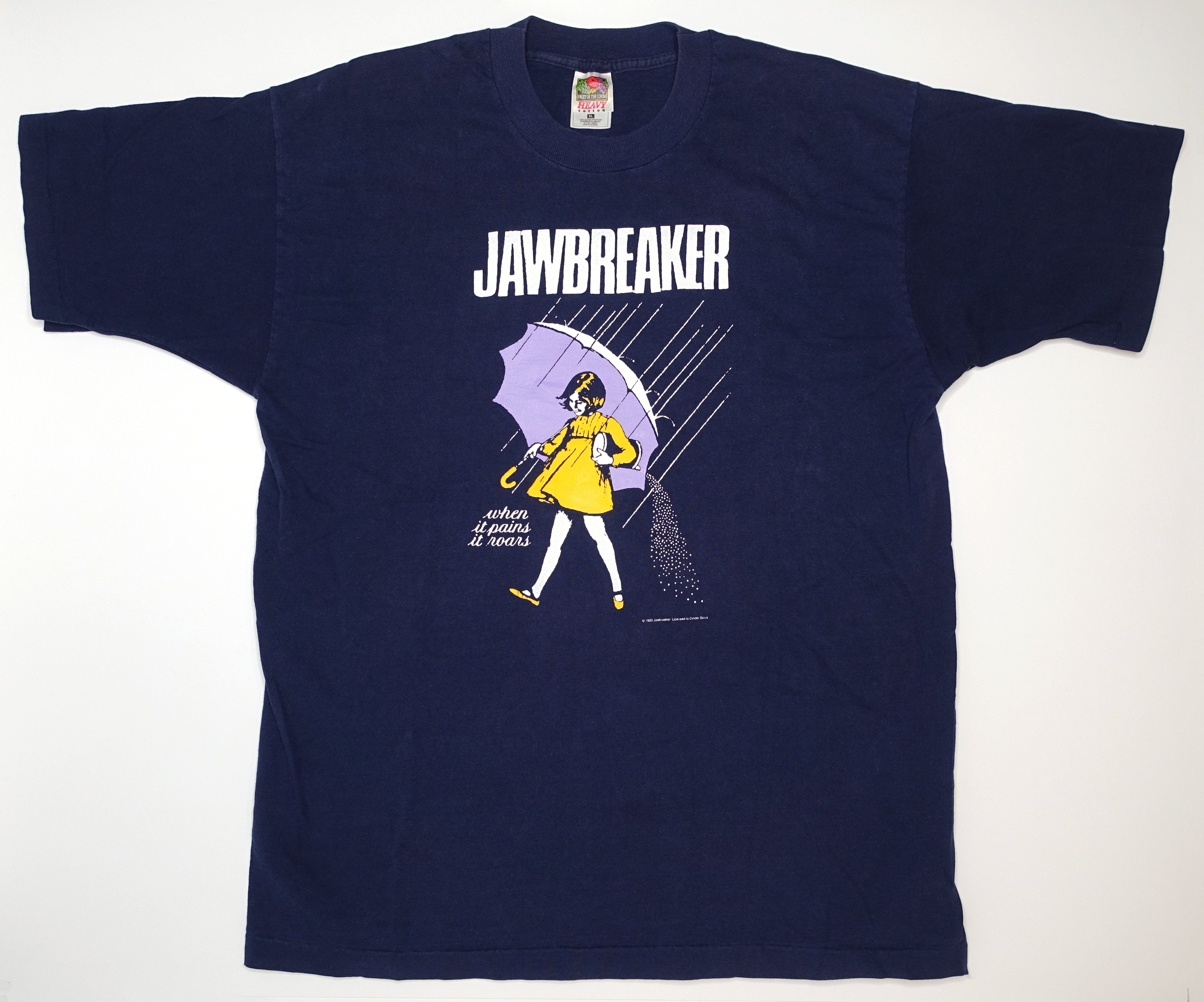 Jawbreaker - When It Pains Its Roars 90's Shirt (Fruit Of The Loom) Size XL