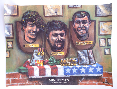 Minutemen - 3-Way Tie (For Last) 1985 SST 19"X25" Original Promo Poster