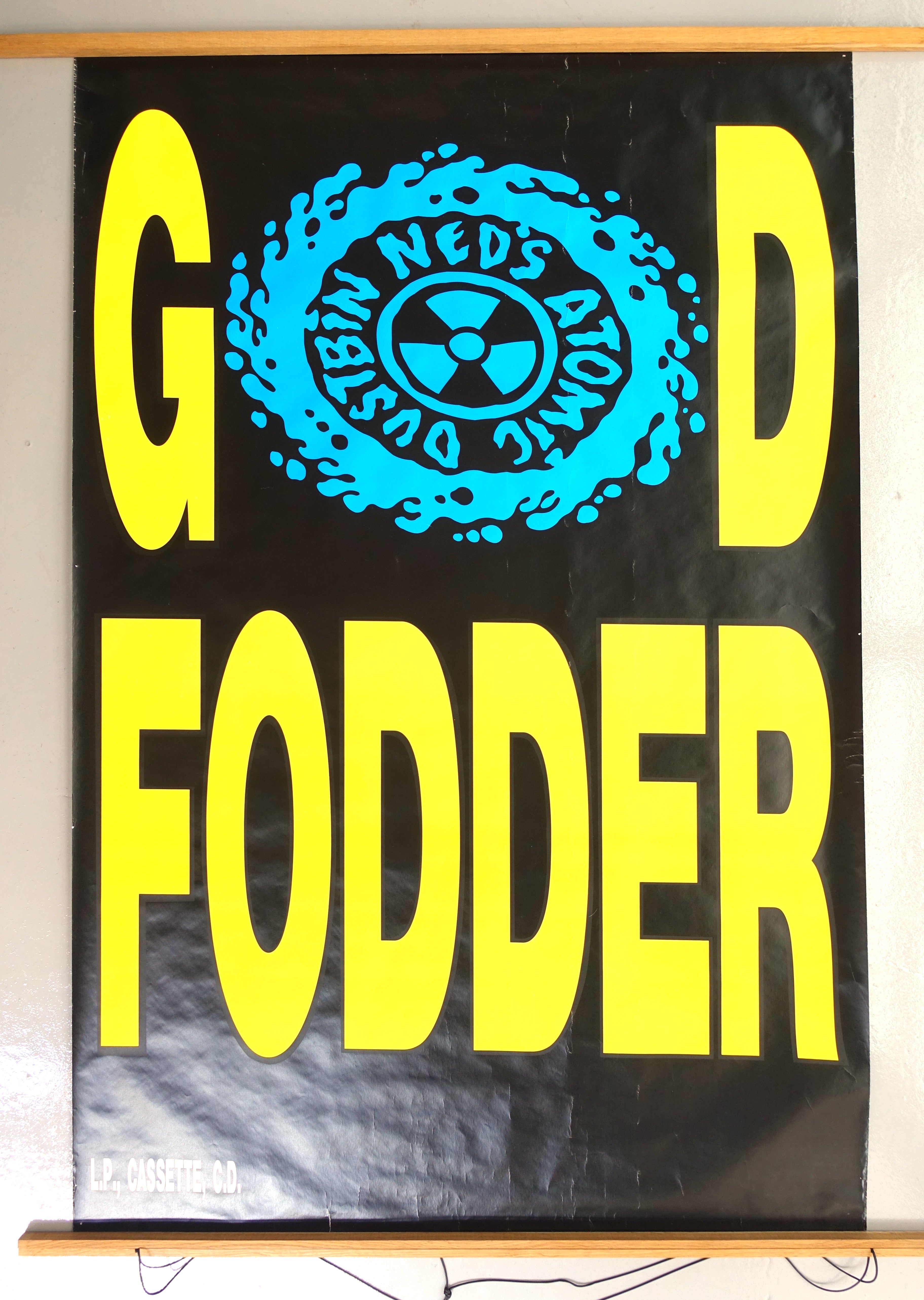 Ned's Atomic Dustbin - God Fodder 40" X 60" 1991 Subway Promo Poster