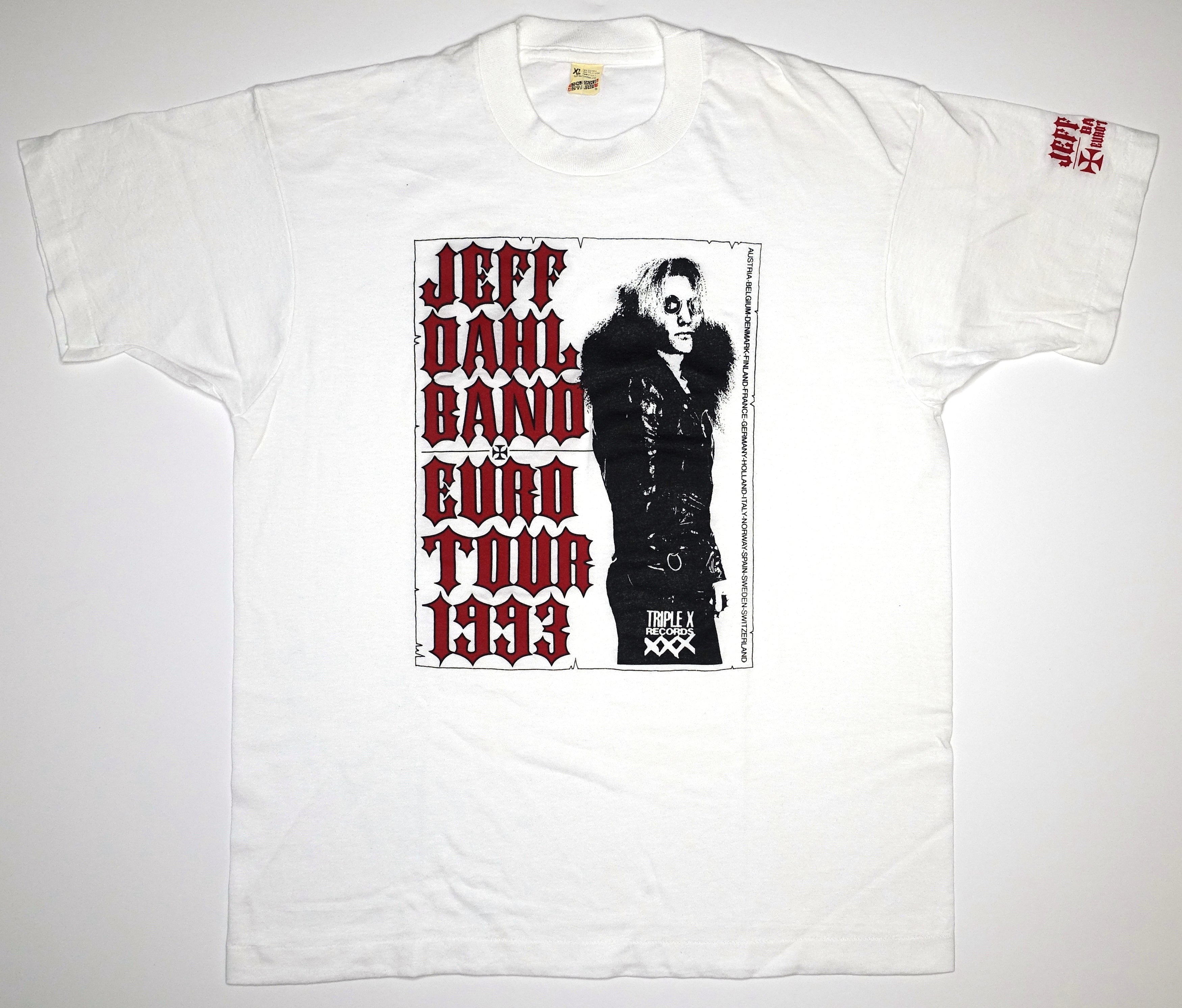 Jeff Dahl Band - 1993 Euro Tour Vintage Shirt Size XL