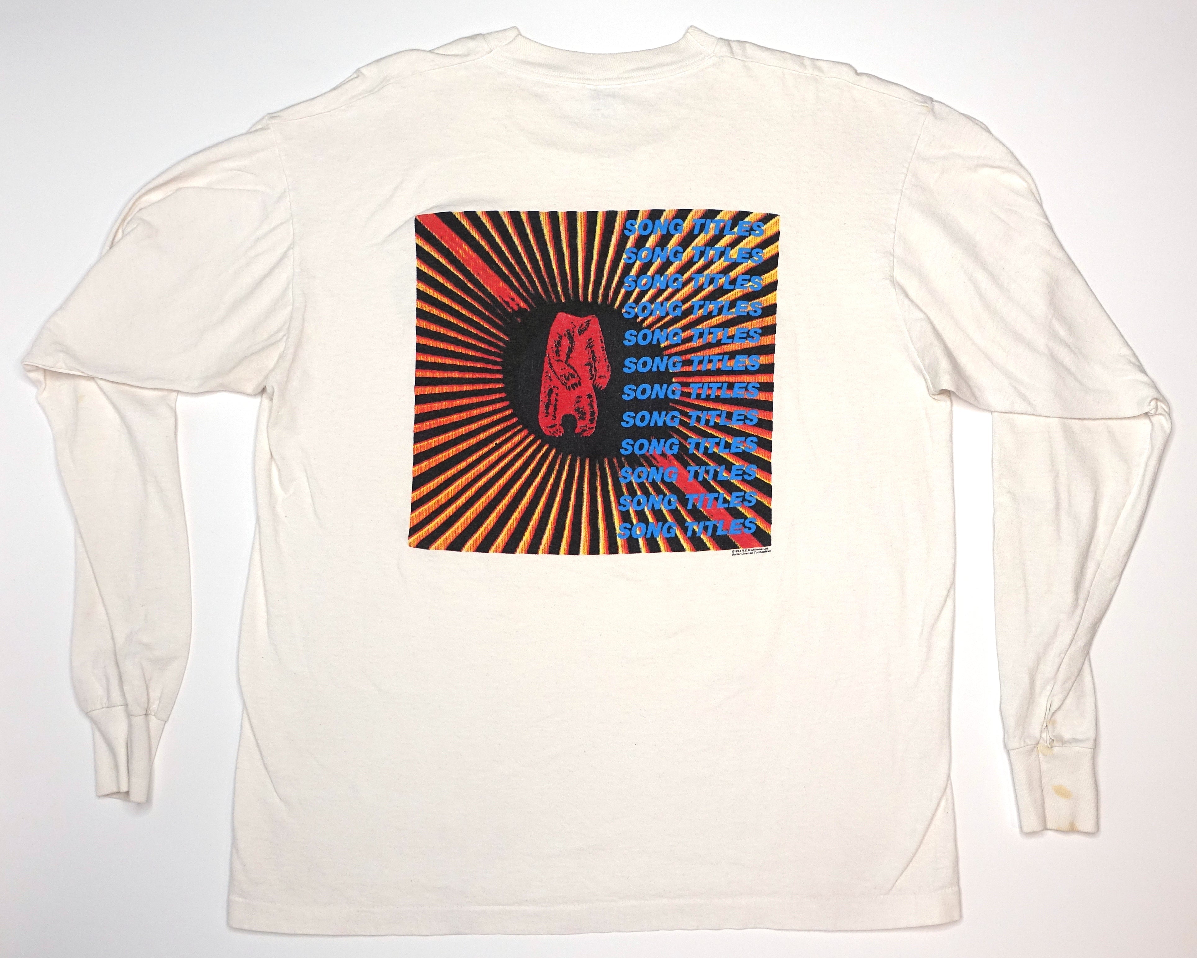 R.E.M. – Song Titles Monster 1994 Long Sleeve Tour Shirt Size XL