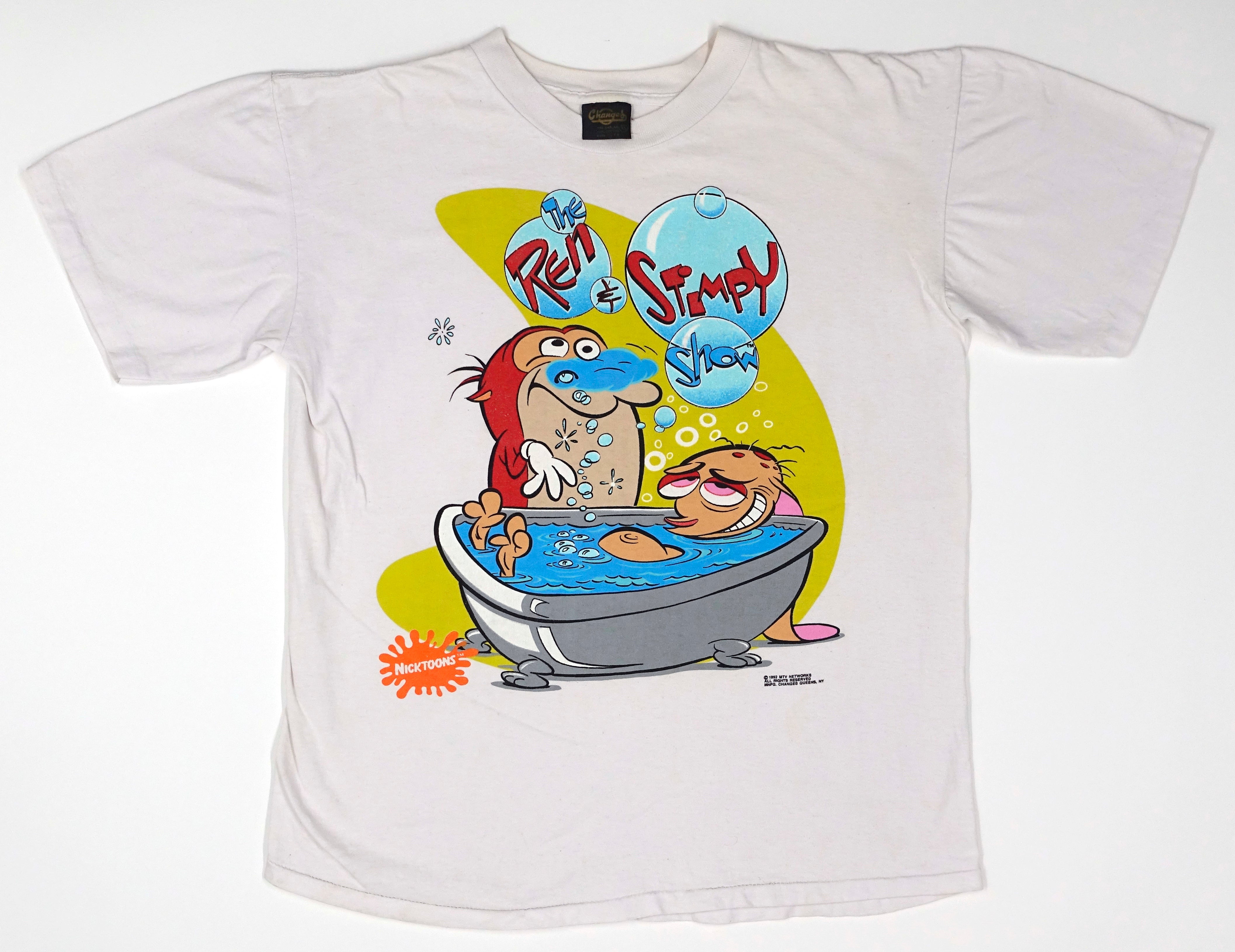 Ren & Stimpy - ©1992 Bathtub Graphic MTV Shirt Size XL