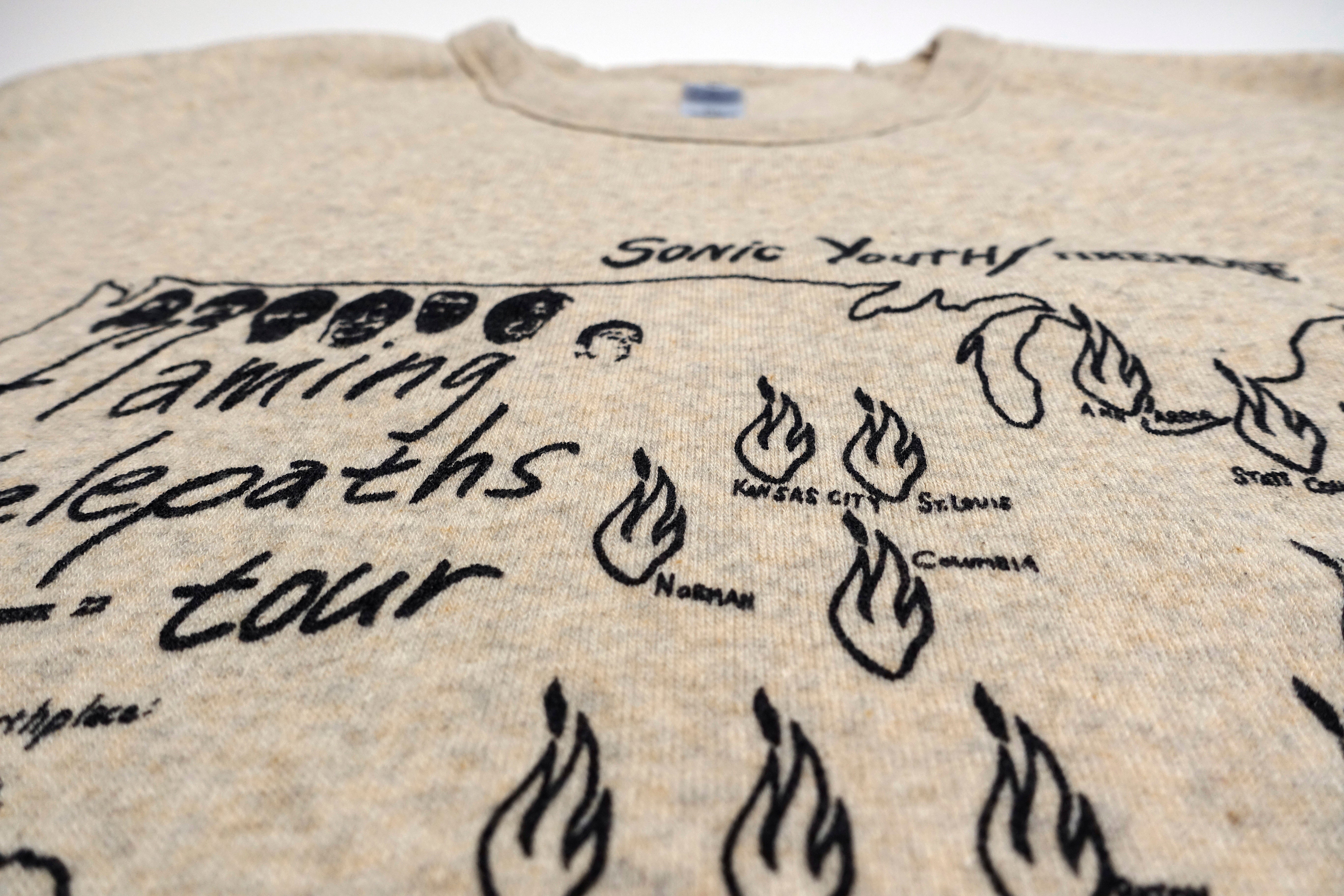 Sonic Youth / fIREHOSE - Flaming Telepaths 1986 Tour (Bootleg By Me) Sweat  Shirt Size XL