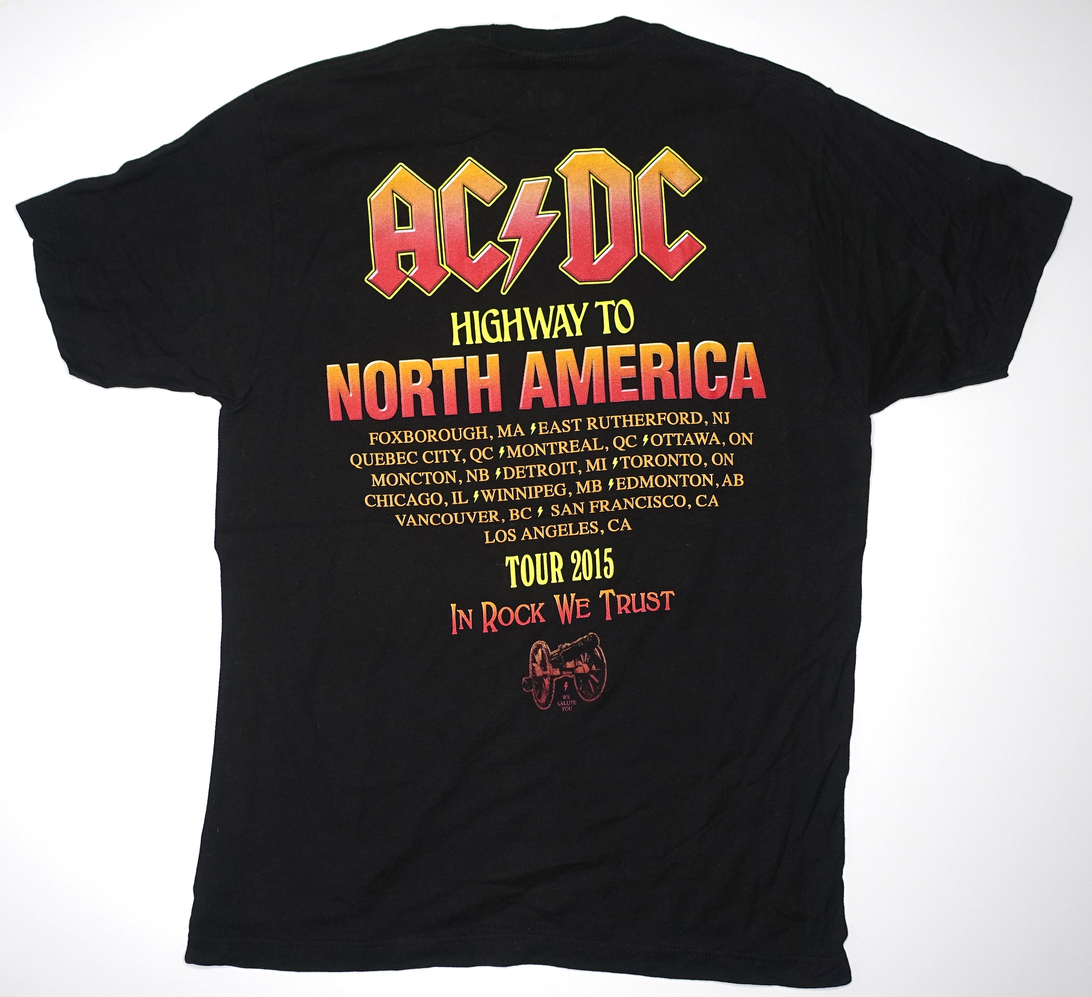 AC/DC – Highway To North America 2015 Tour Shirt Size Large