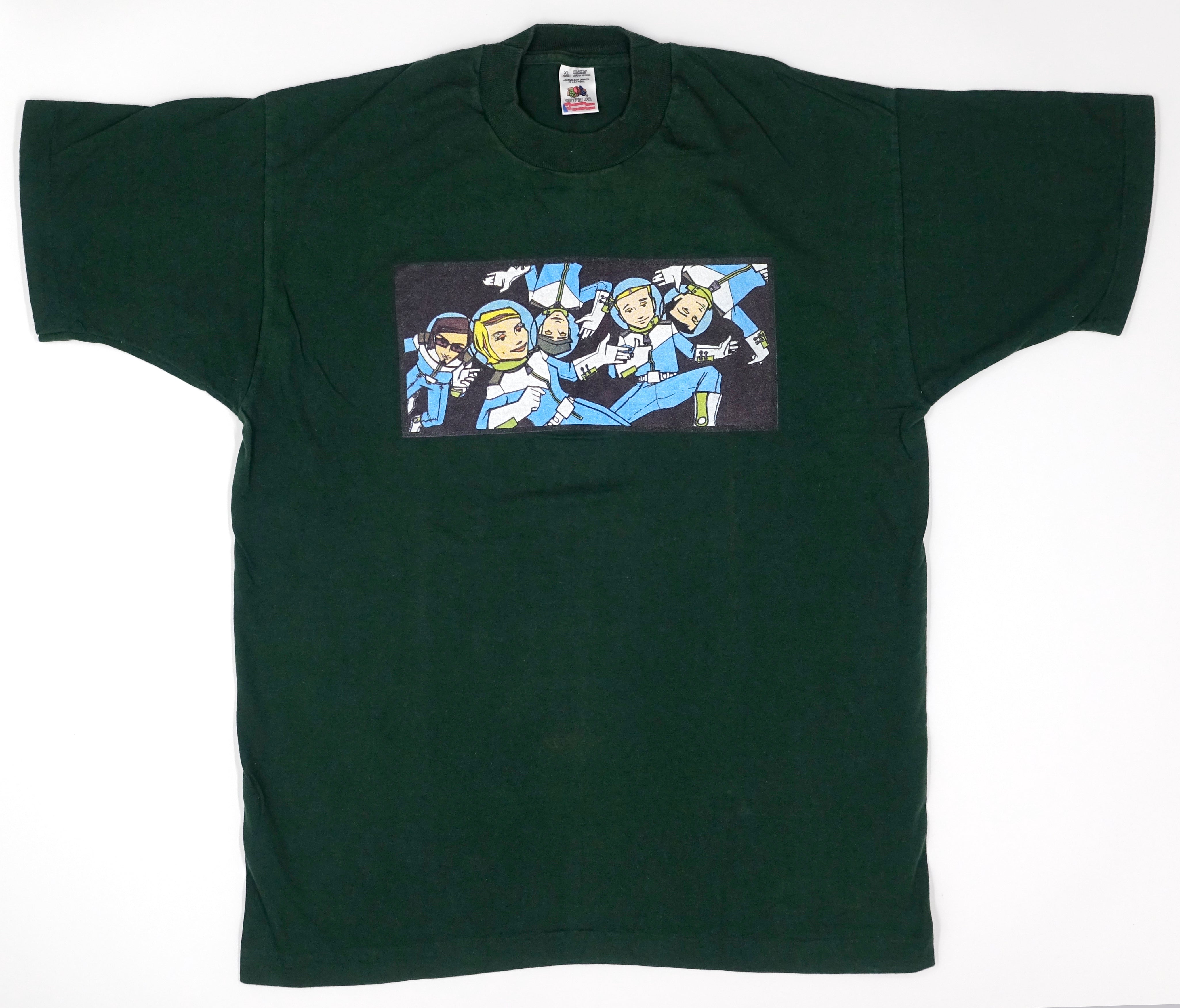 the Cardigans - First Tour On The Moon 1996 Tour Green Shirt Size XL